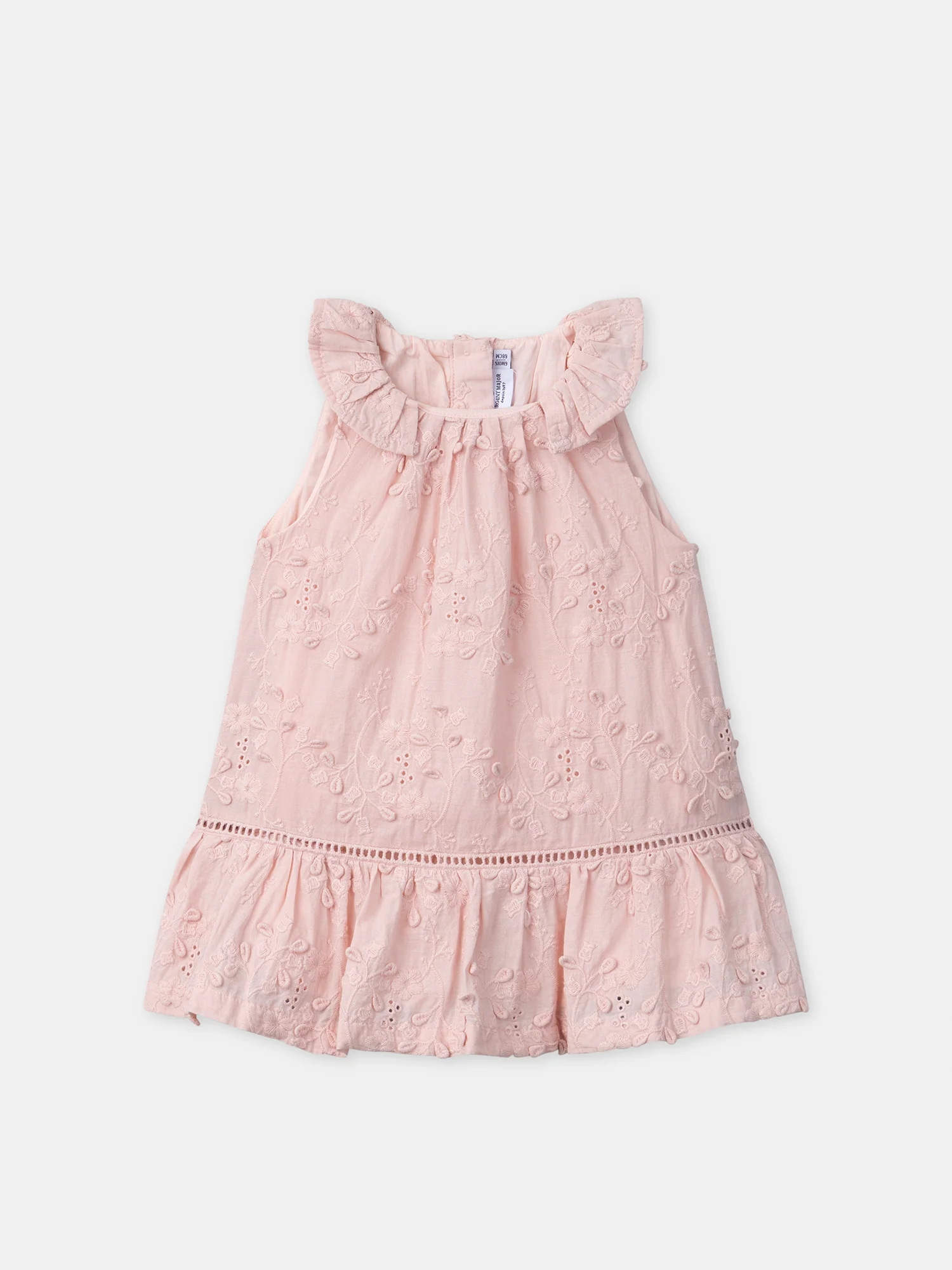 Robe rose à broderies fleurs Bébé Fille - Image 2