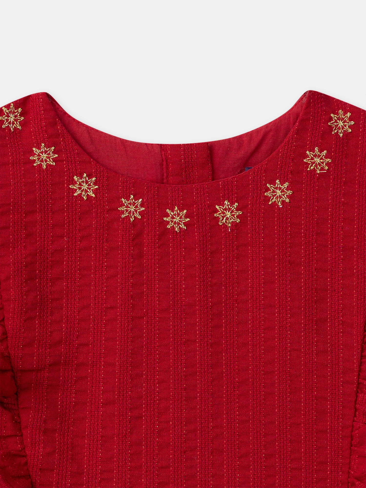 Robe Noël rouge à volants Fille - Image 6