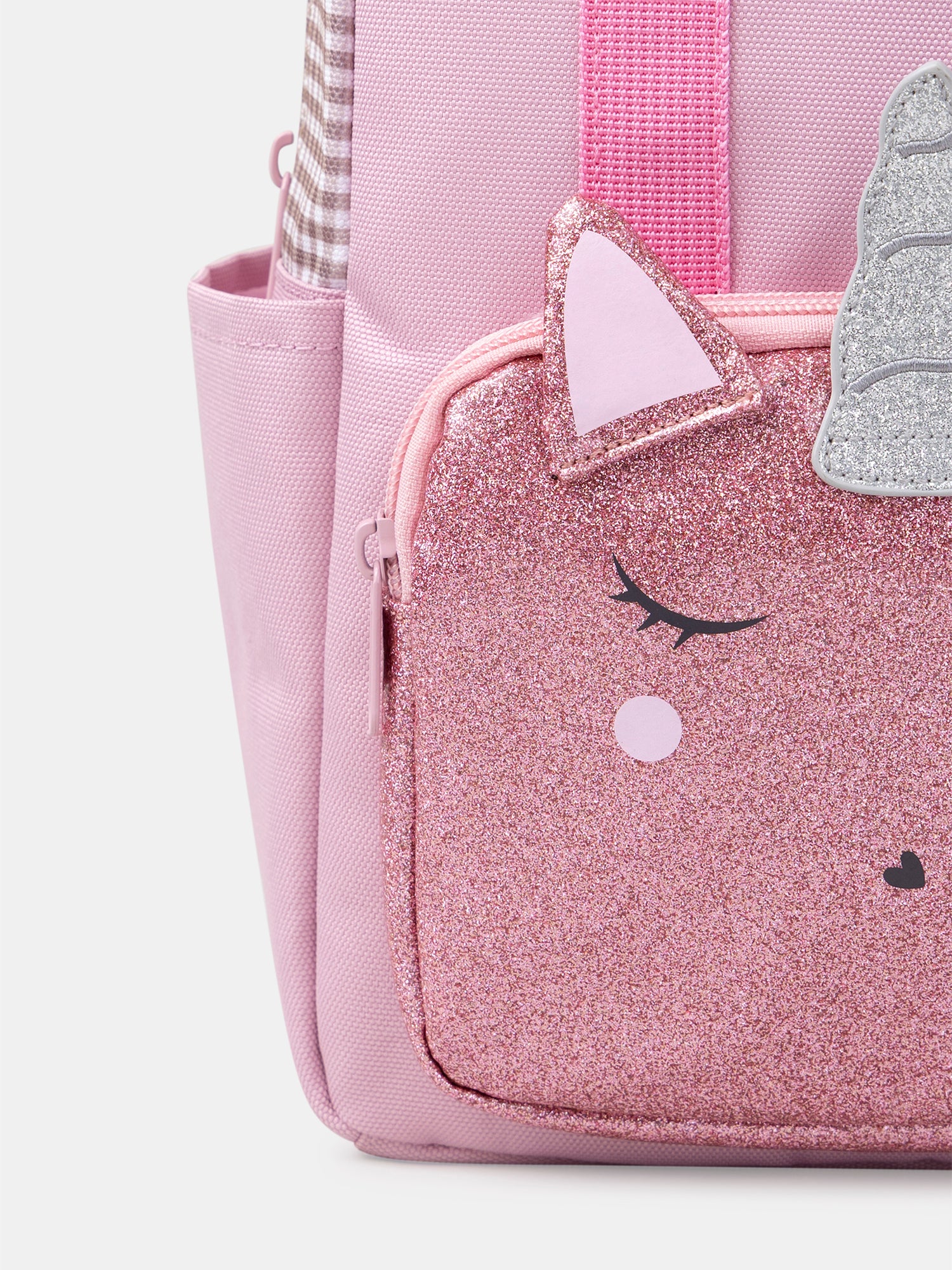 Sac à dos rose avec tête de licorne Fille - Image 5