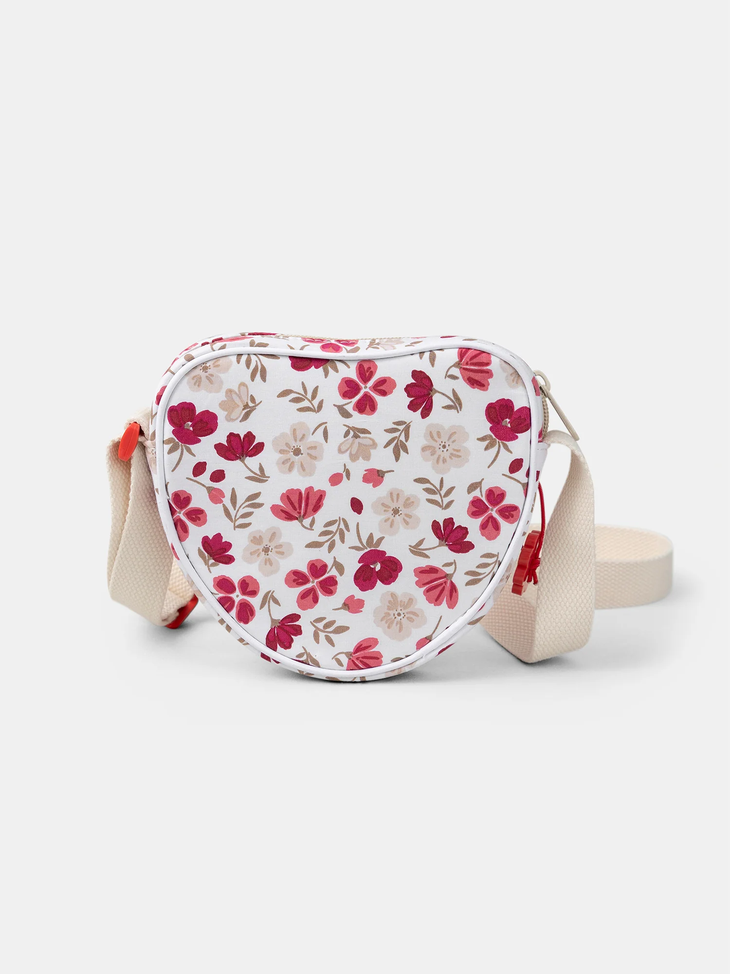 Sac coeur rouge et imprimé fleuri à bandoulière Fille - Image 5