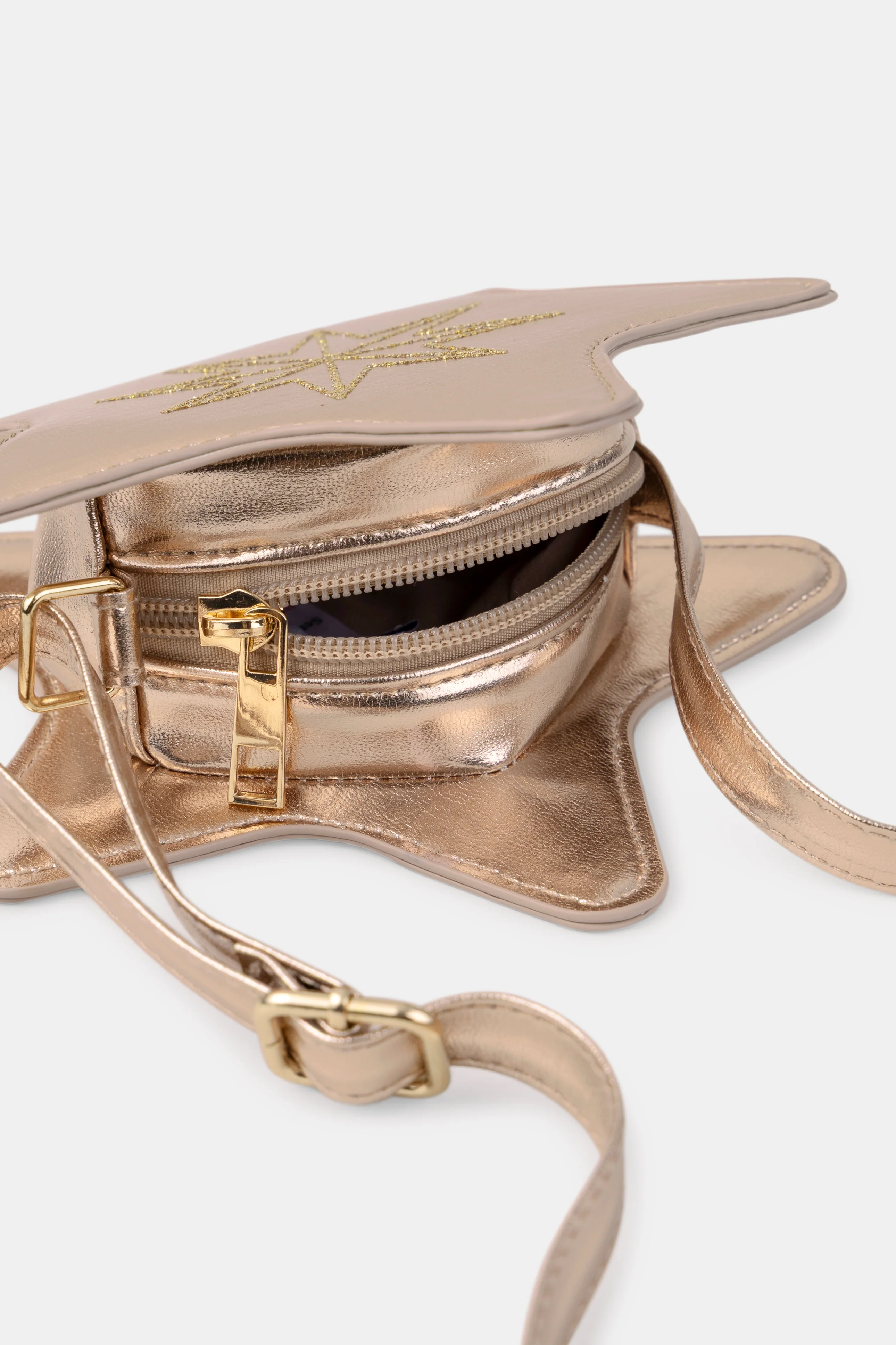 Sac étoile doré à bandoulière Fille - Image 5