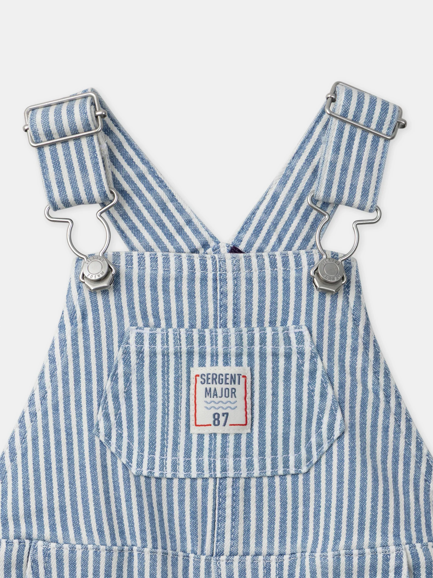 Salopette courte à rayures denim Bébé Garçon - Image 6