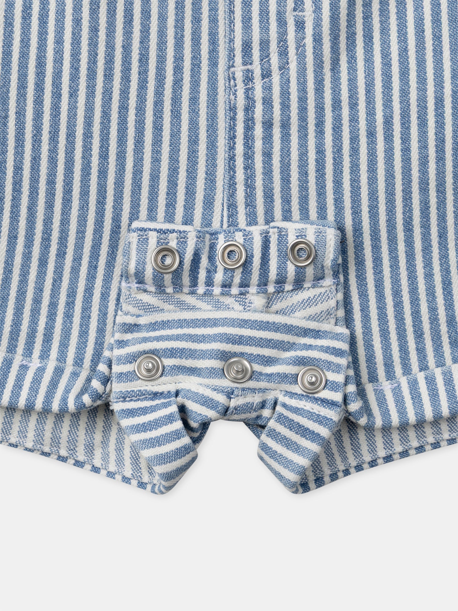 Salopette courte à rayures denim Bébé Garçon - Image 9