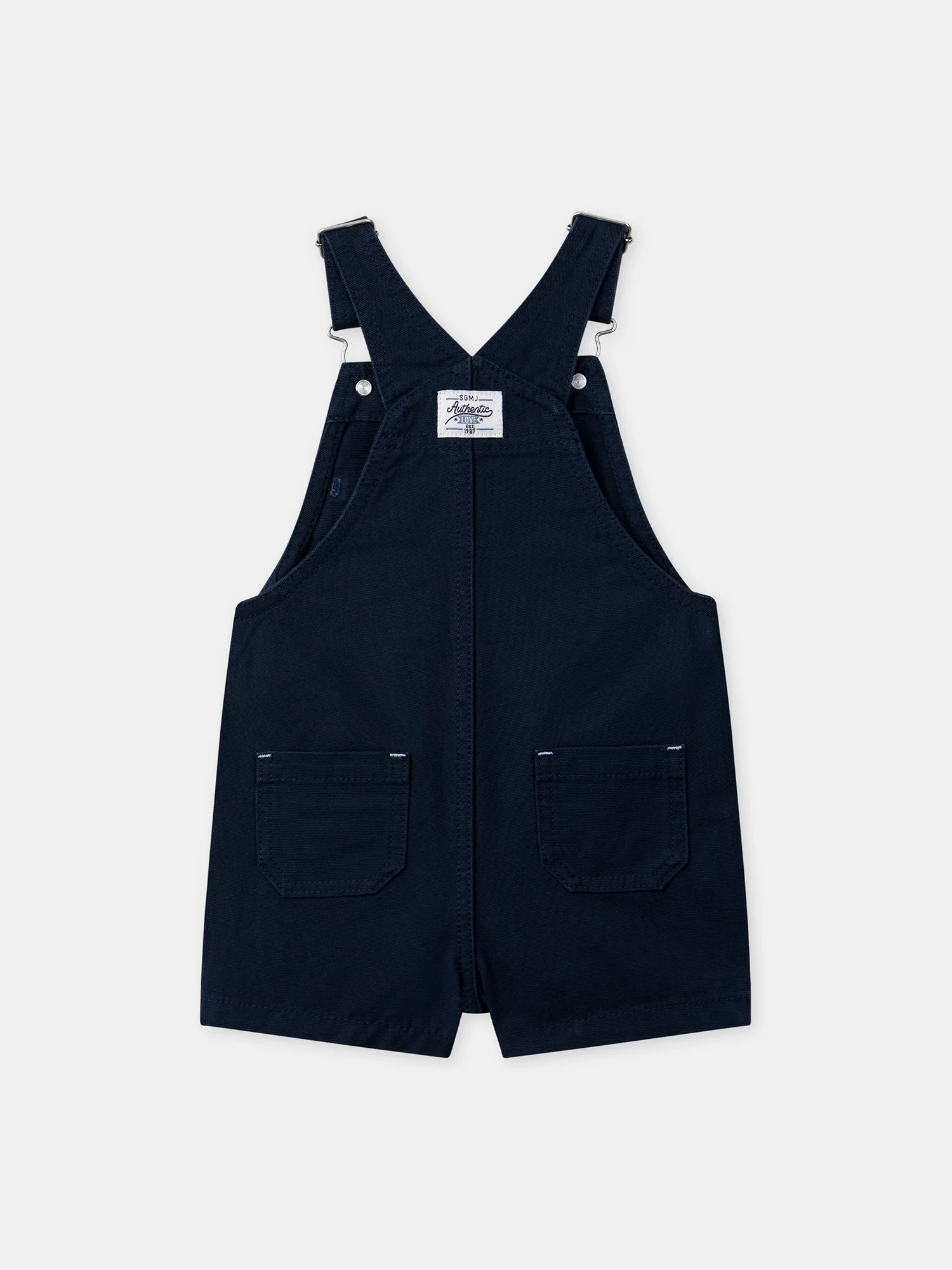 Salopette courte bleue marine Bébé Garçon - Image 10