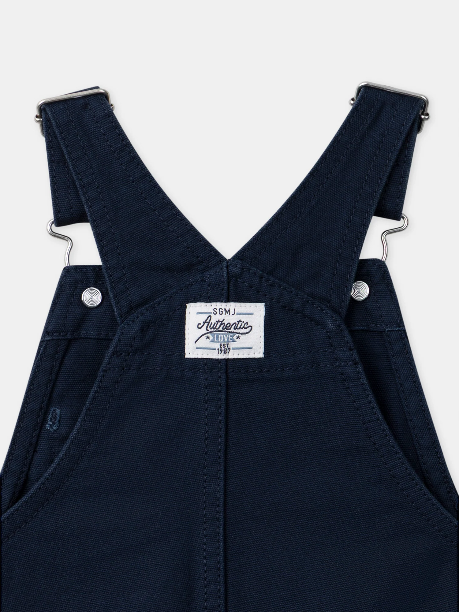 Salopette courte bleue marine Bébé Garçon - Image 9