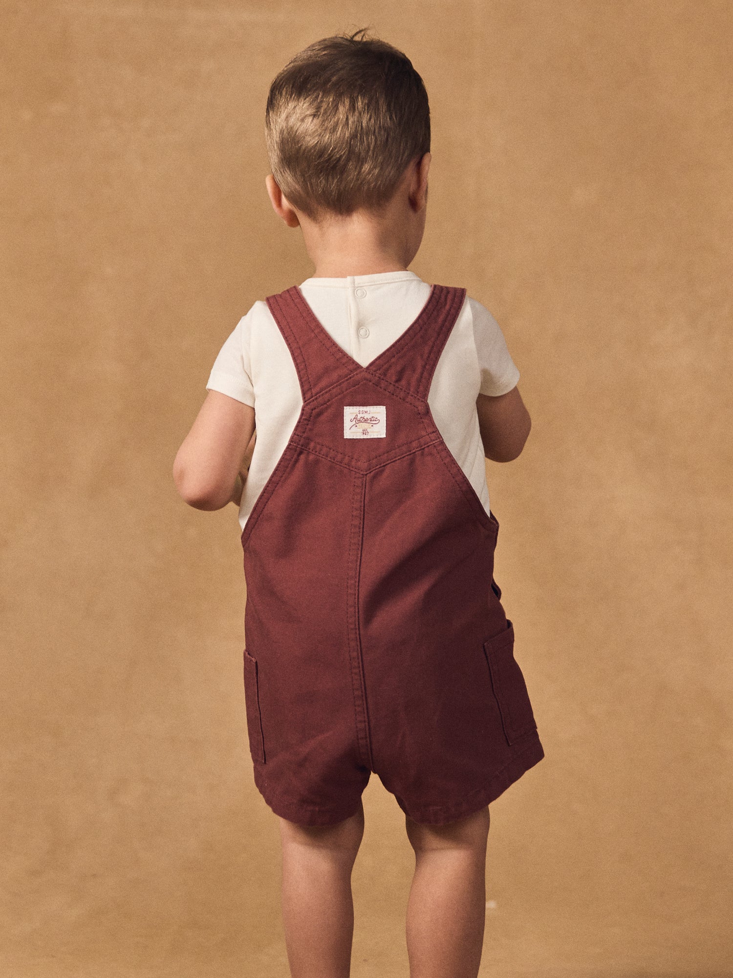 Salopette courte marron Bébé Garçon - Image 4