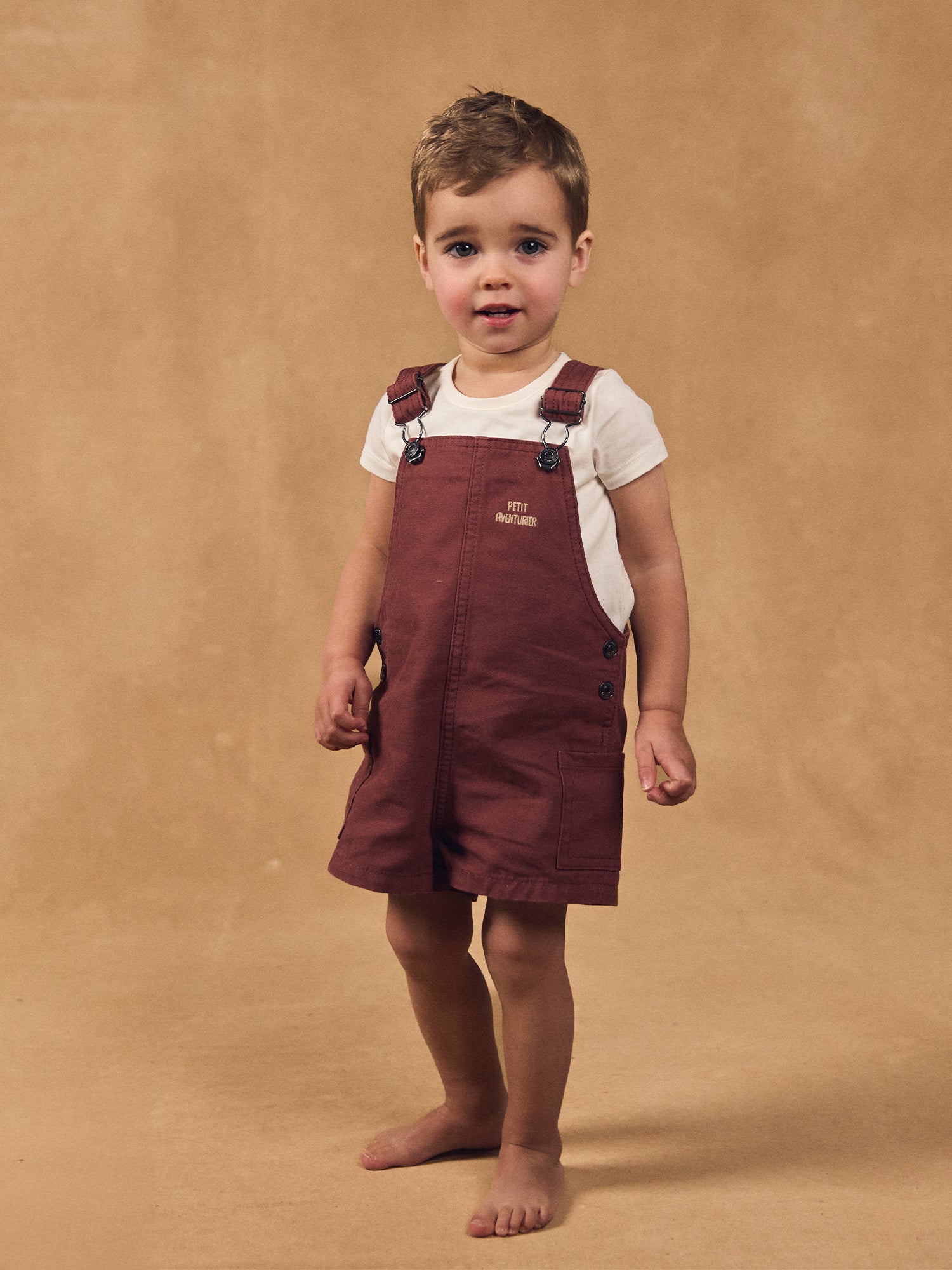 Salopette courte marron Bébé Garçon - Image 5