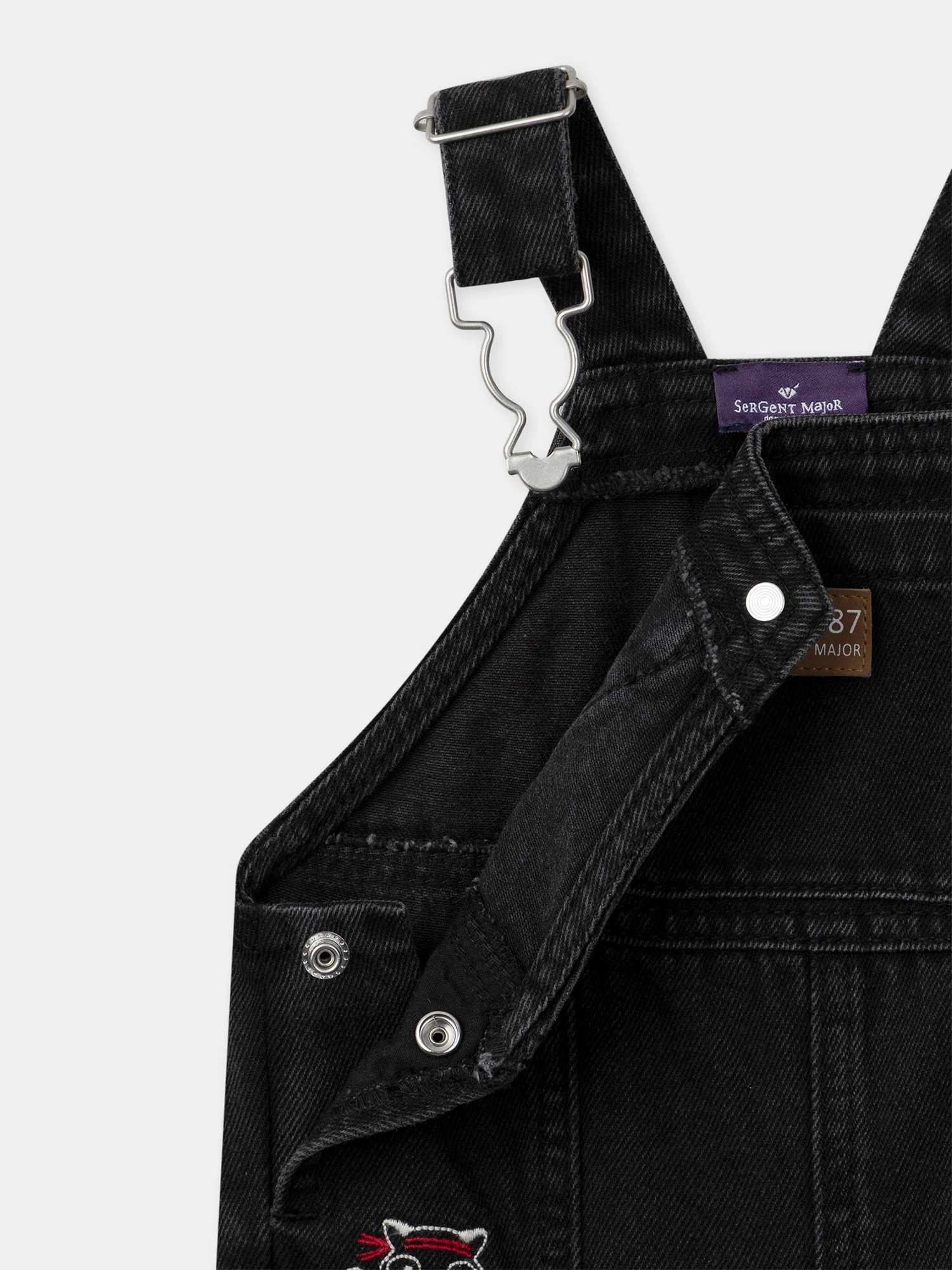 Salopette en jean noir à broderie raton laveur Bébé Garçon - Image 8
