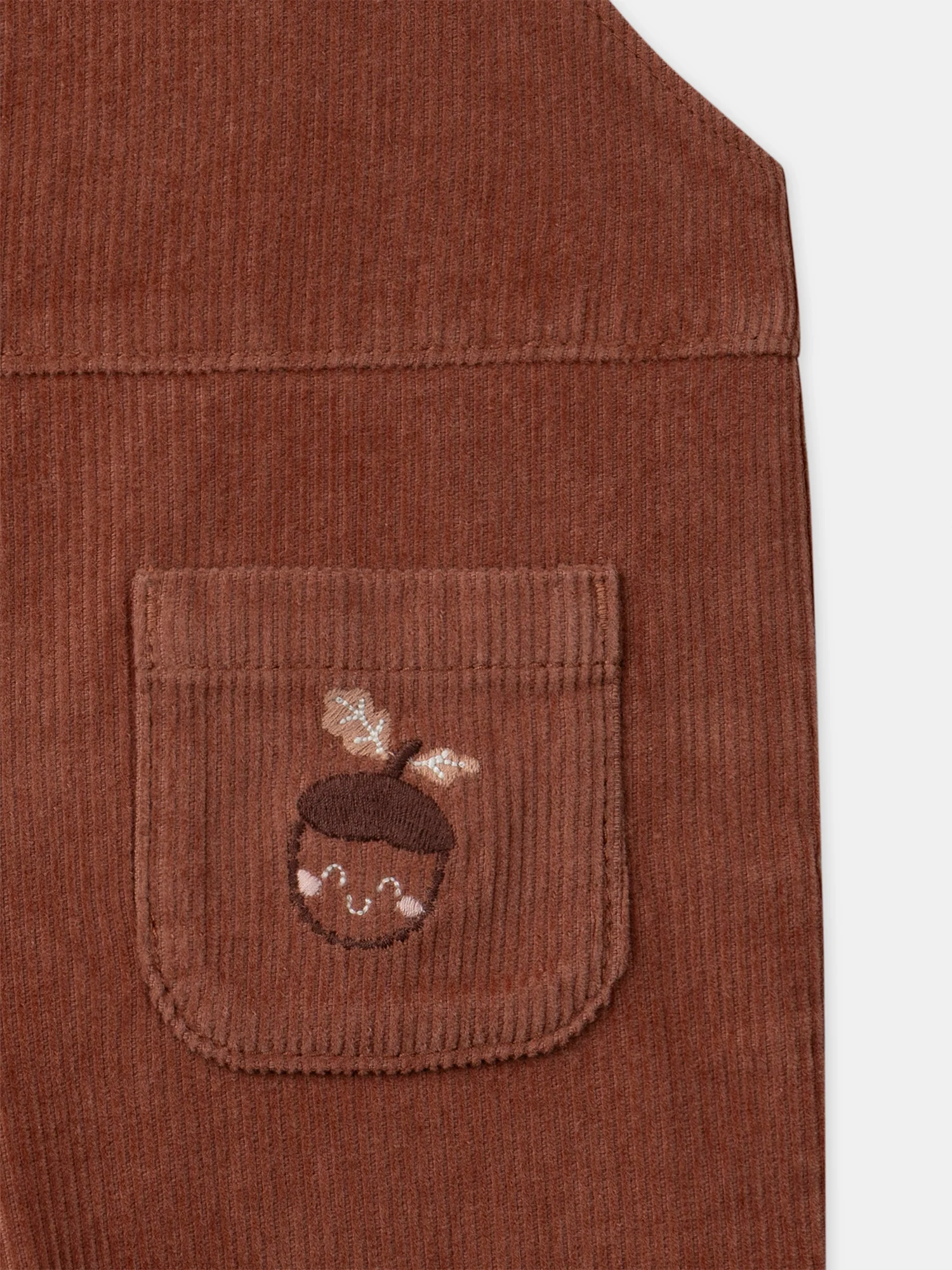 Salopette marron foncé en velours Bébé Fille - Image 5