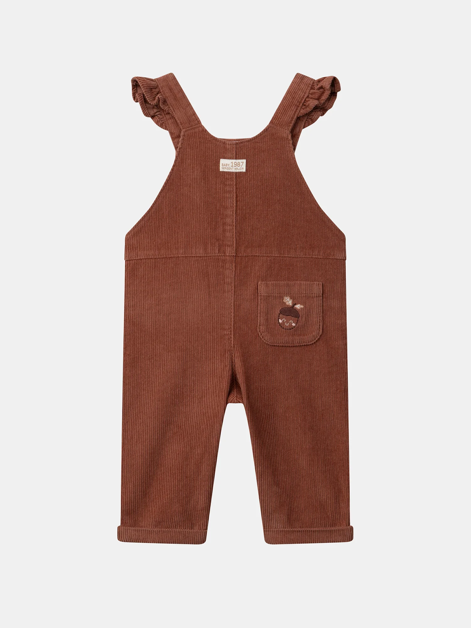 Salopette marron foncé en velours Bébé Fille - Image 6