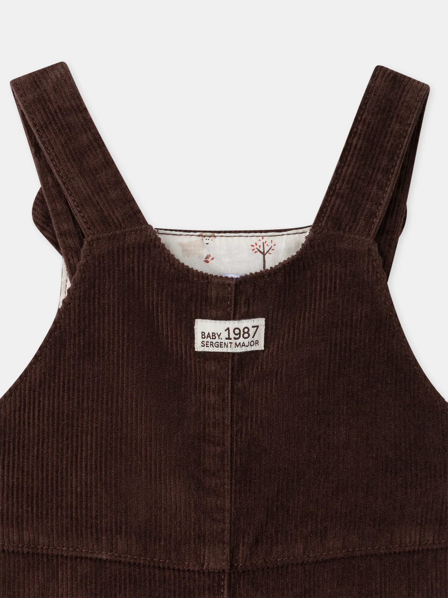 Salopette marron foncée en velours Bébé Garçon - Image 5