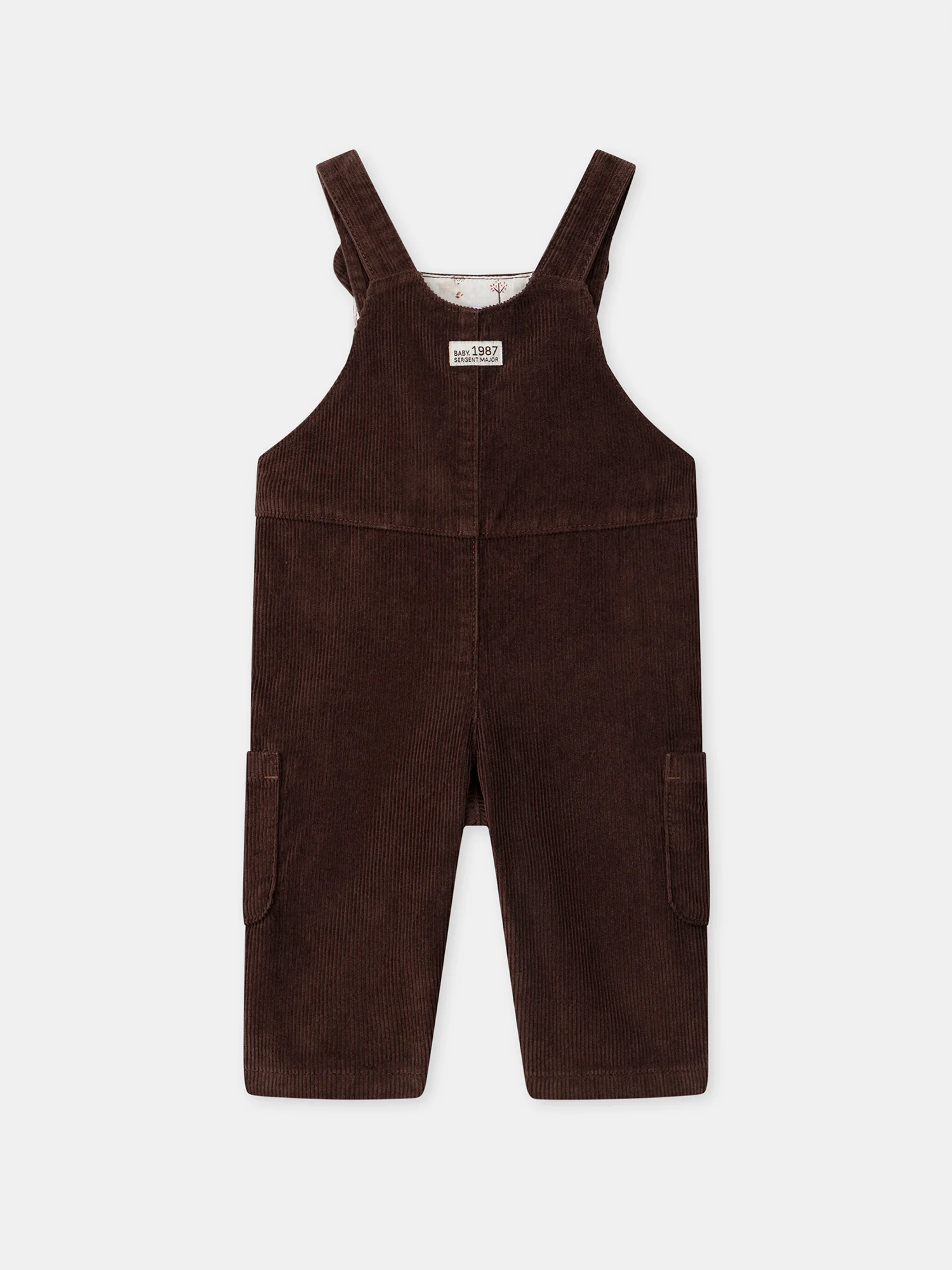 Salopette marron foncée en velours Bébé Garçon - Image 6