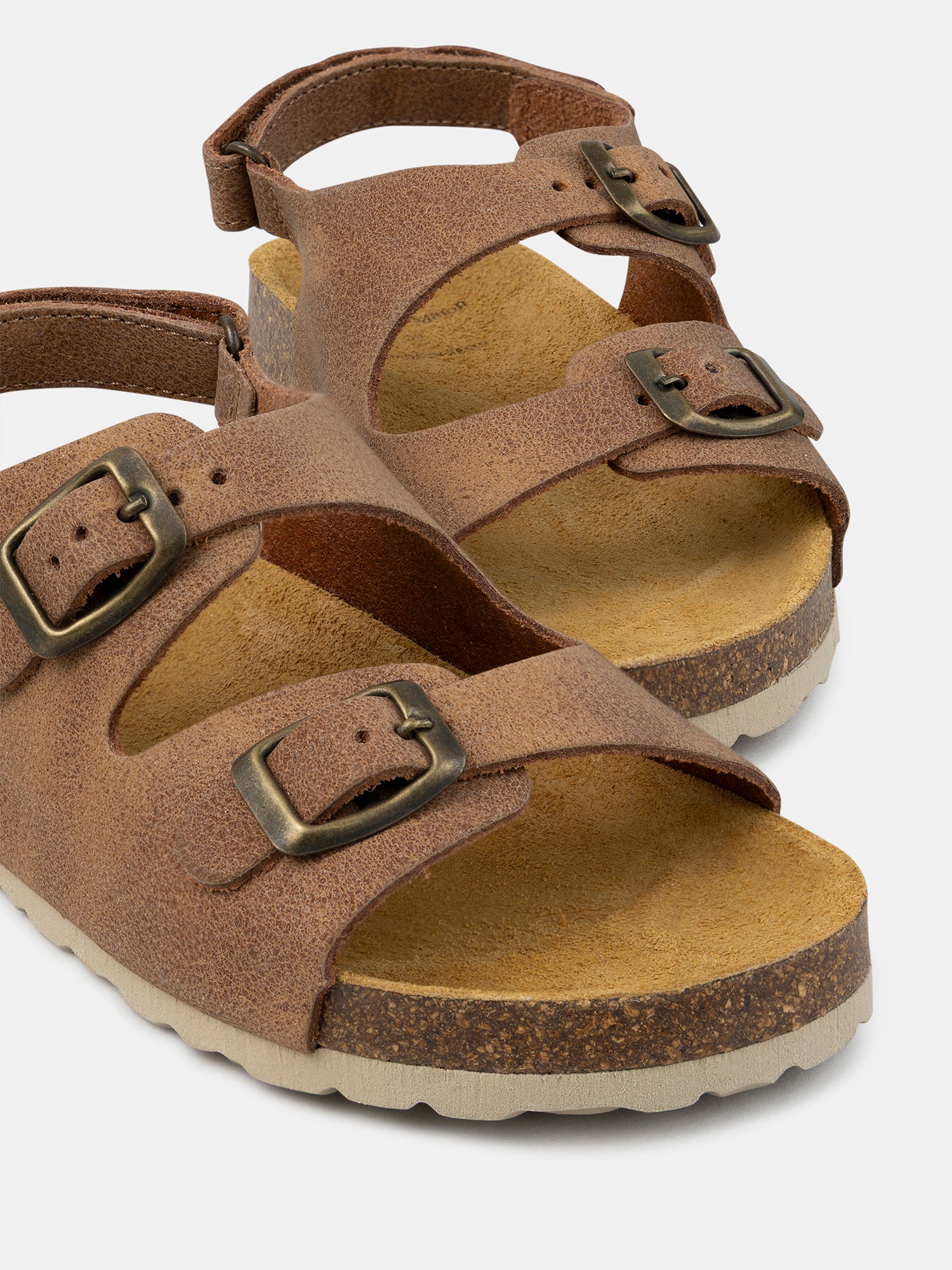 Sandales marron en cuir Garçon - Image 4