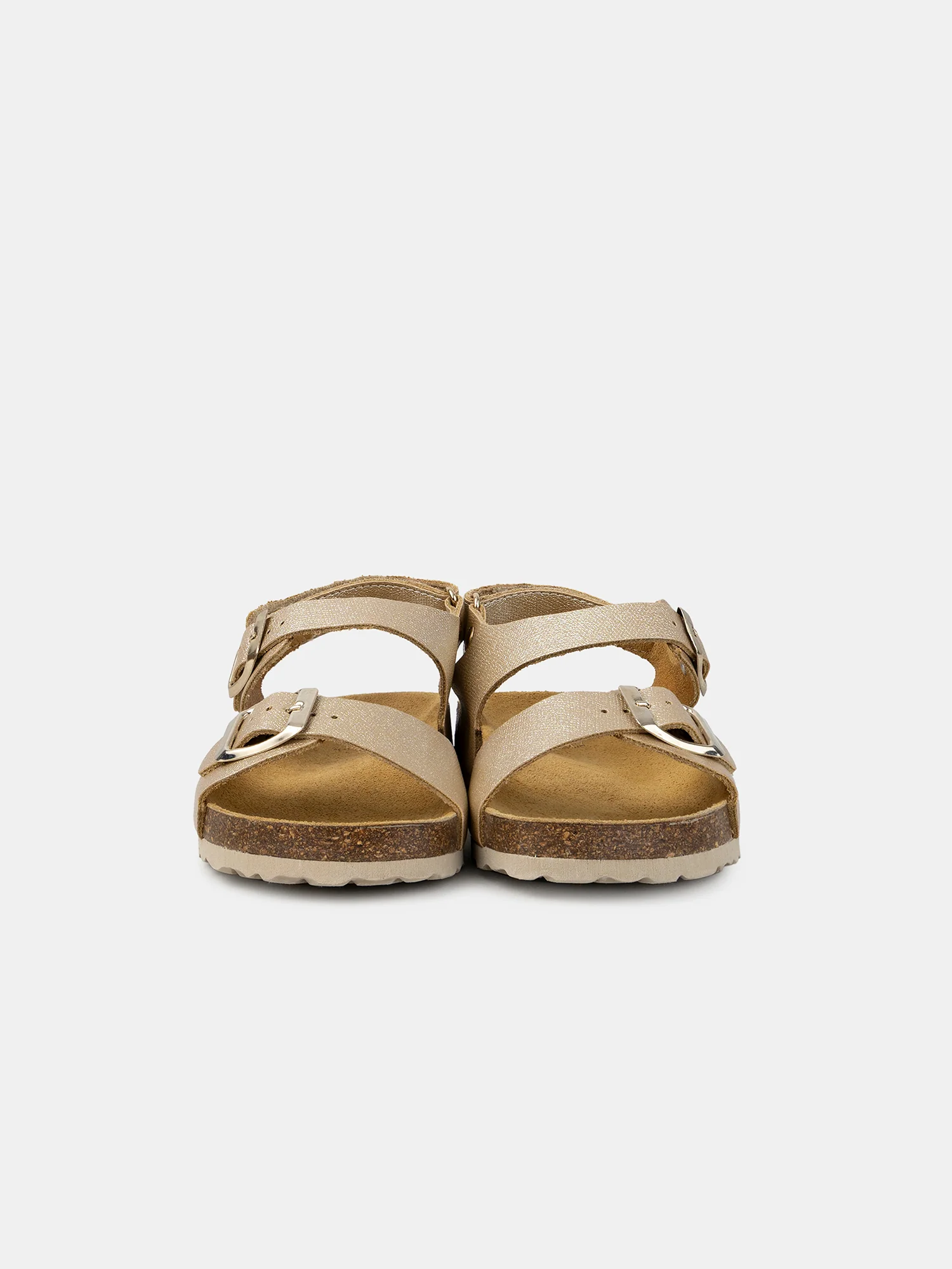 Sandales doré en cuir Fille - Image 2
