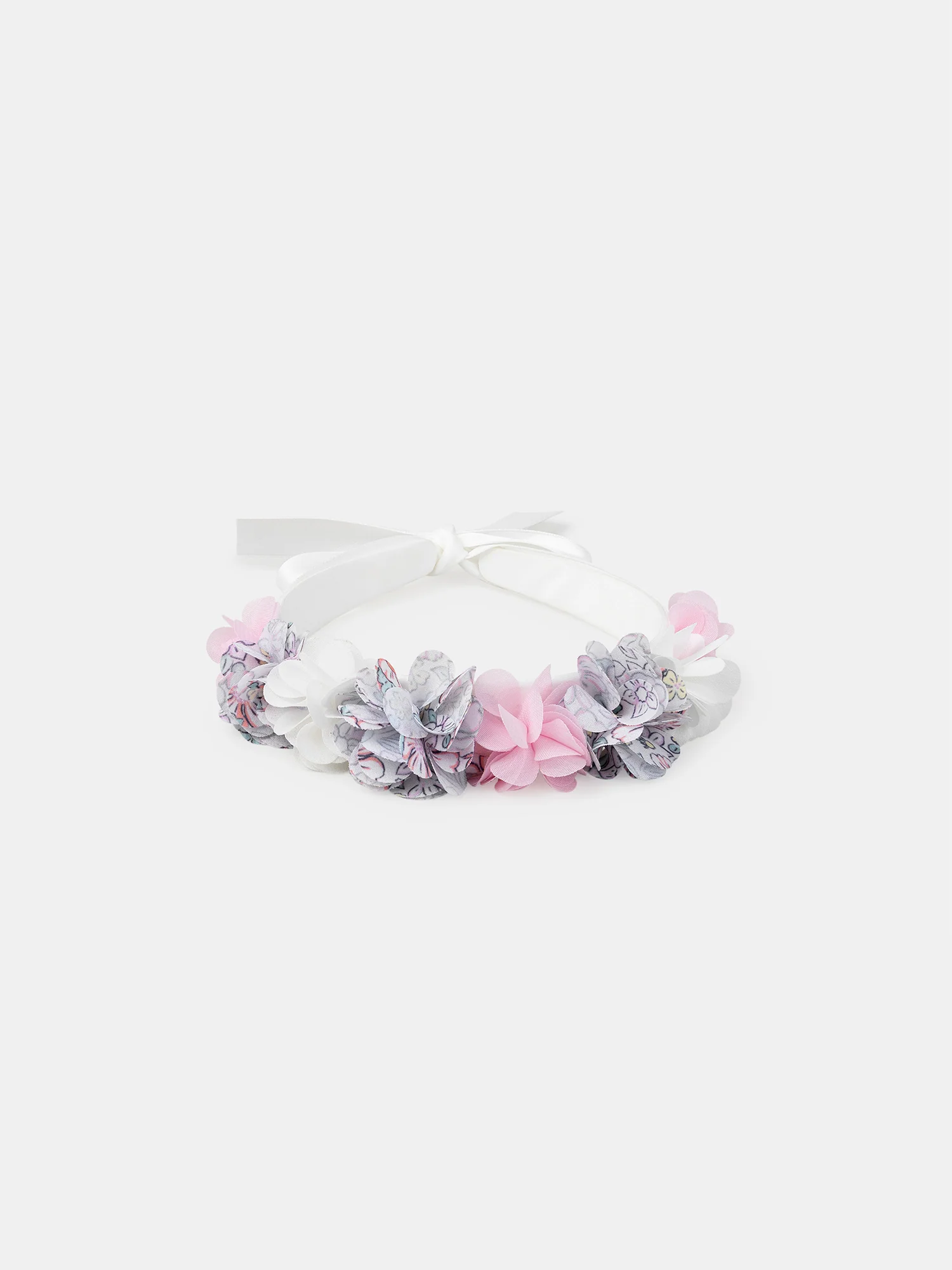 Serre-tête à fleurs et ruban Fille - Image 3