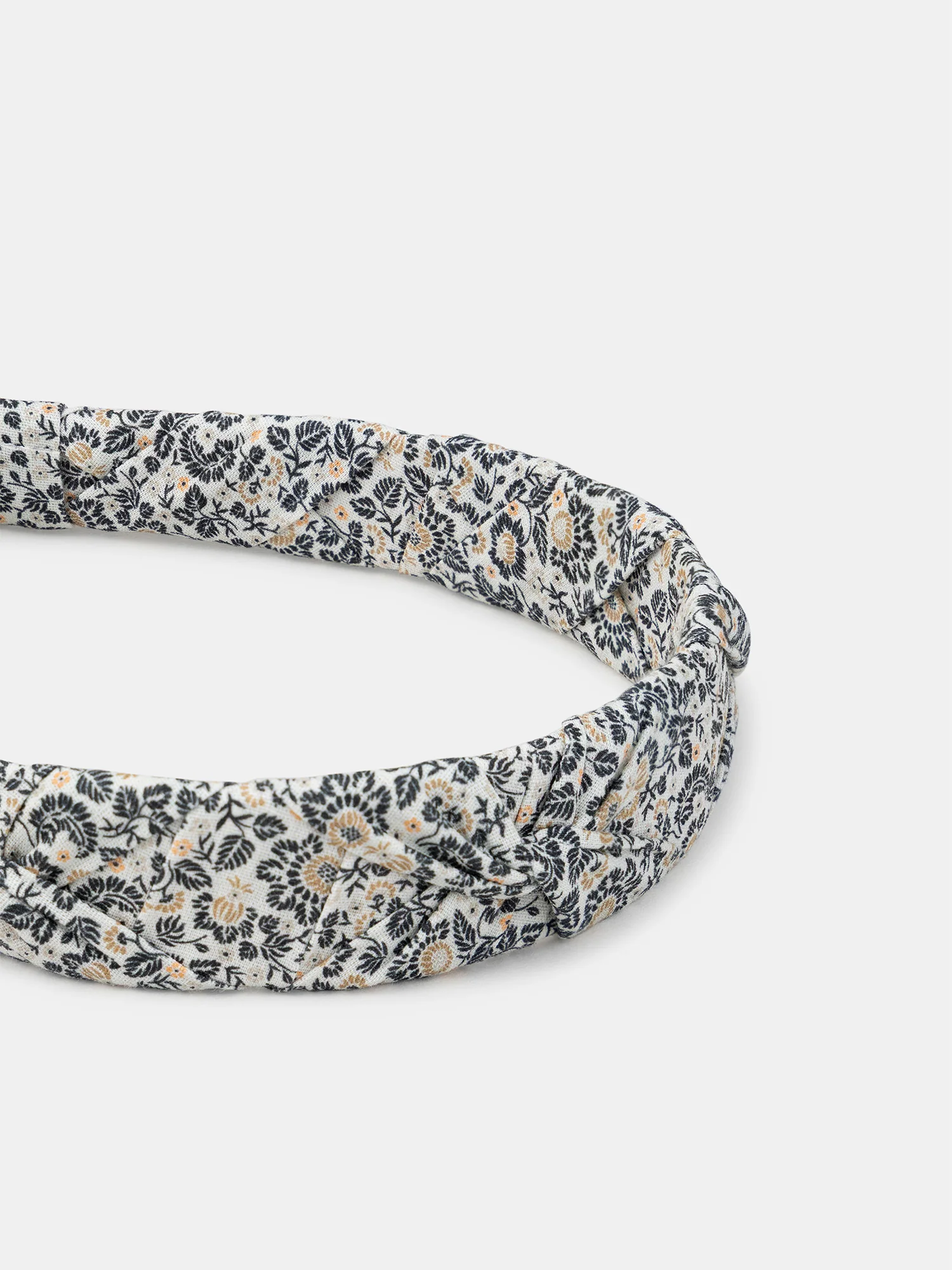 Serre-tête tressé tissu fleuri Fille - Image 2