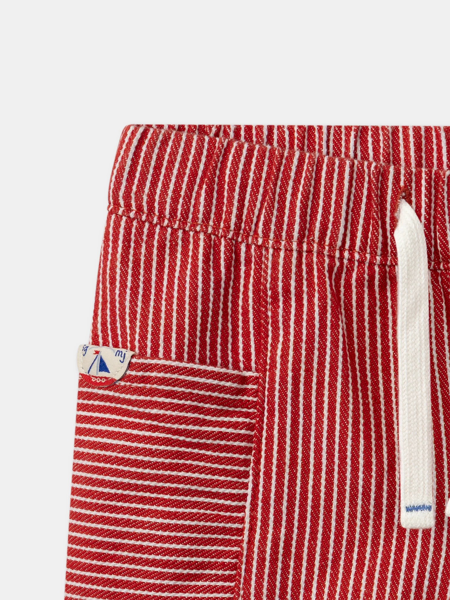 Short à rayures rouges Garçon - Image 6