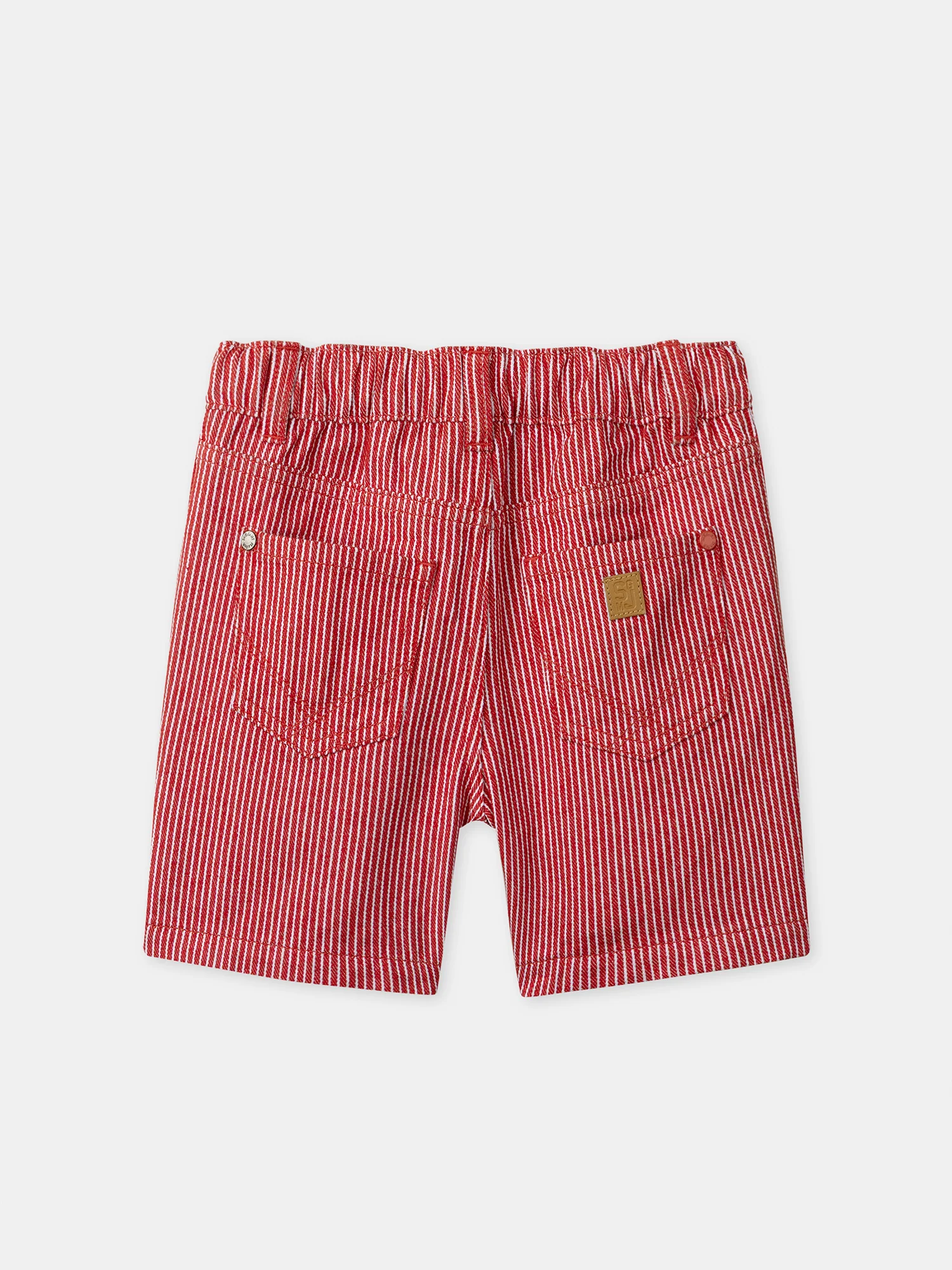 Short à rayures rouges Garçon - Image 8