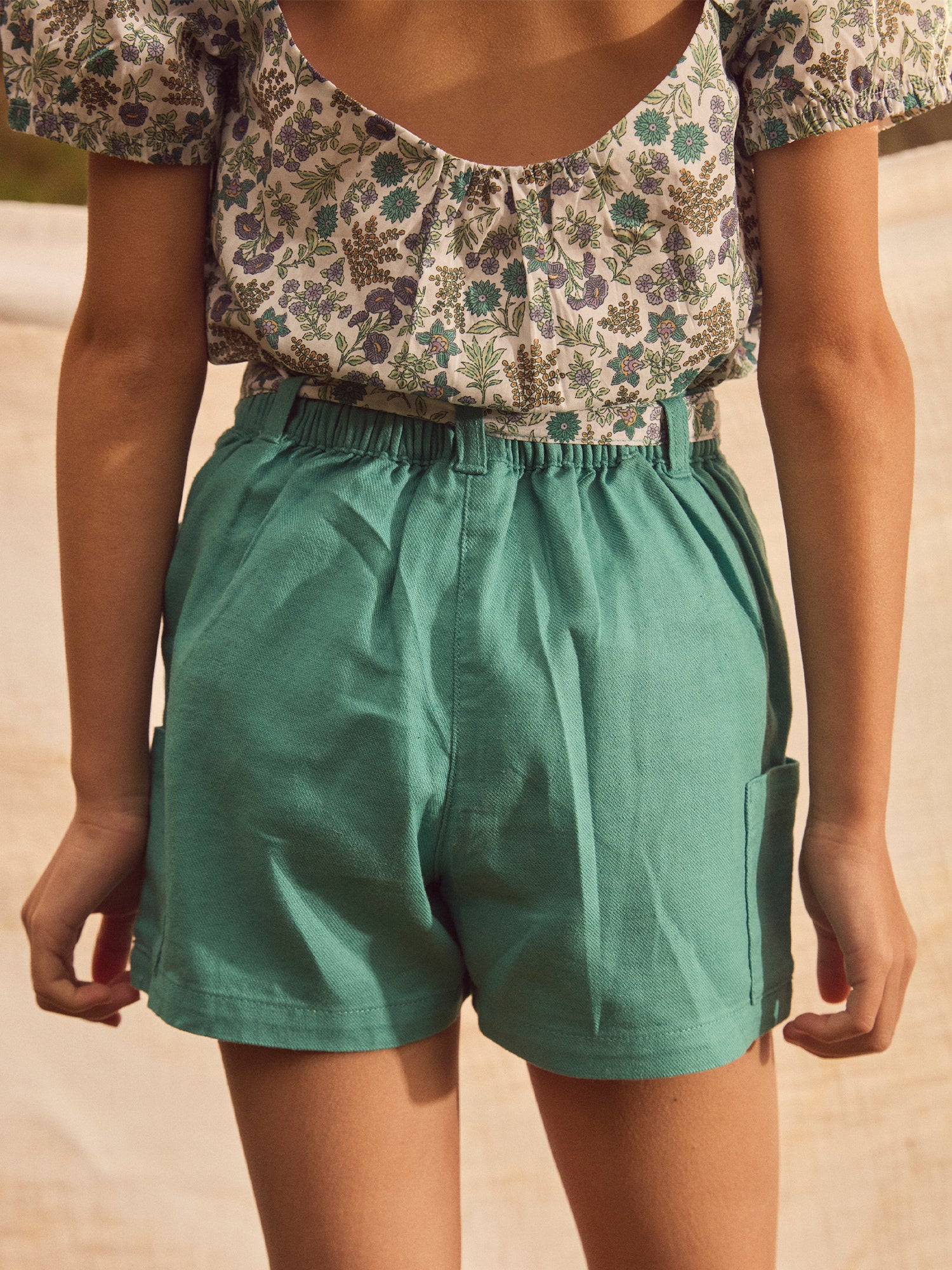 Short coton lin ceinture - Image 3