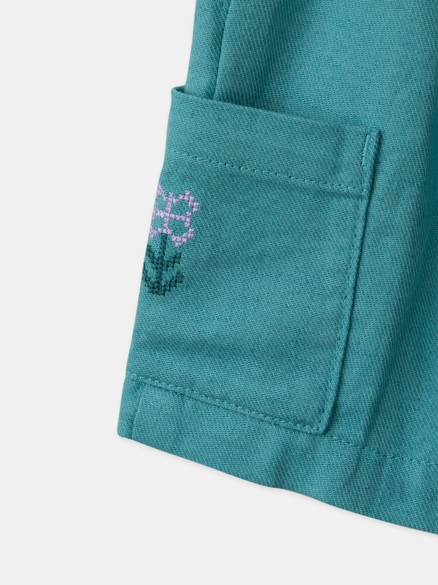 Short coton lin ceinture - Image 6