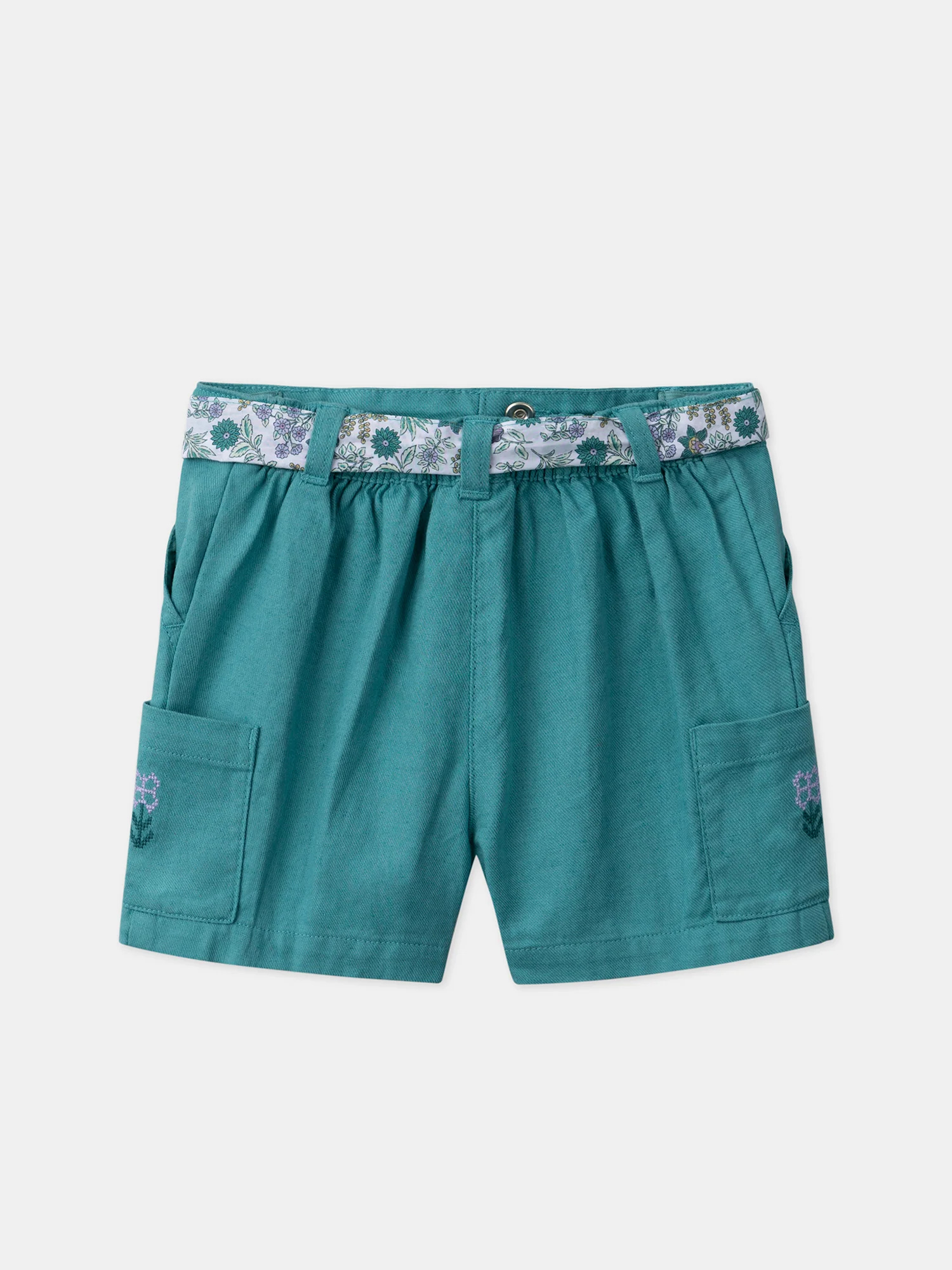 Short coton lin ceinture - Image 8