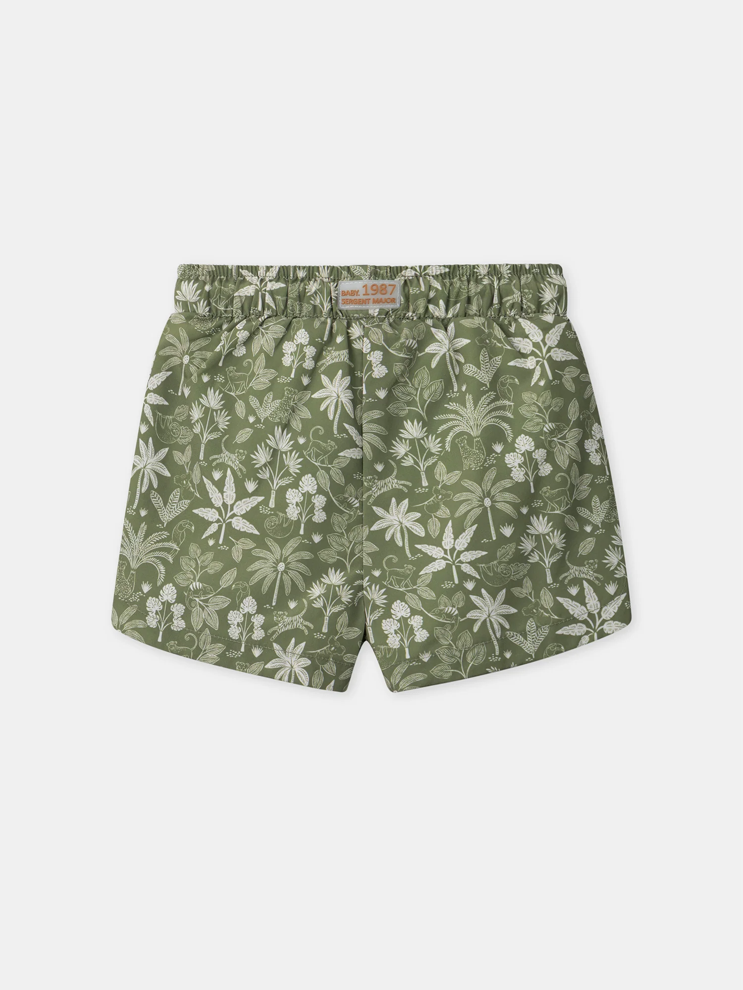 Short de bain kaki imprimé jungle - Image 4