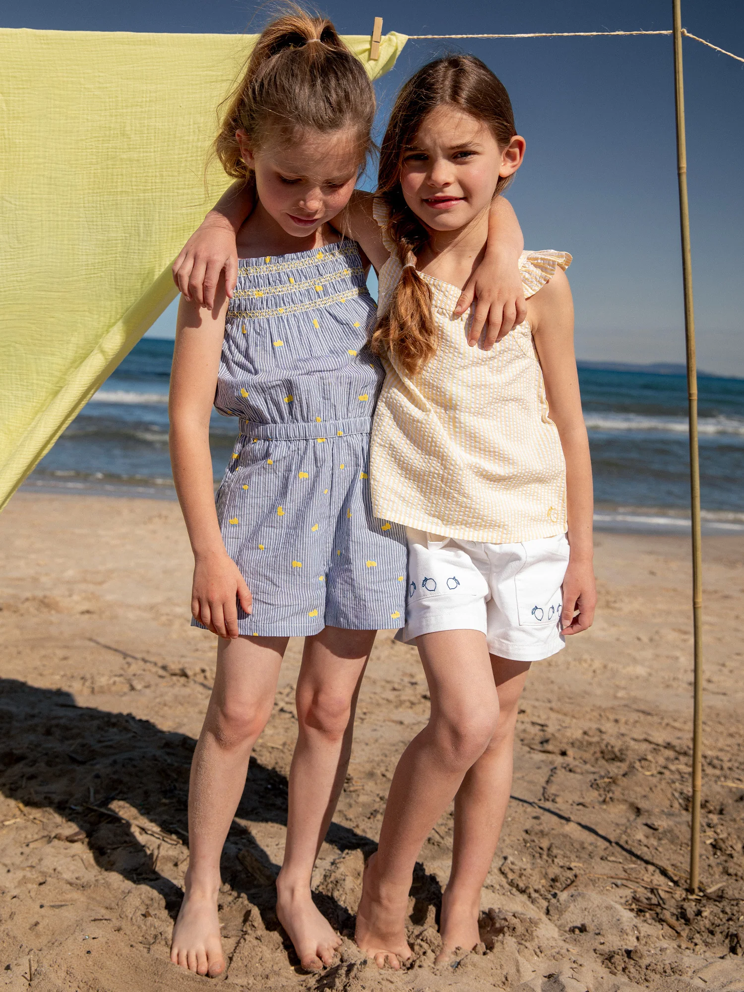 Short en jean blanc taille haute Fille - Image 4