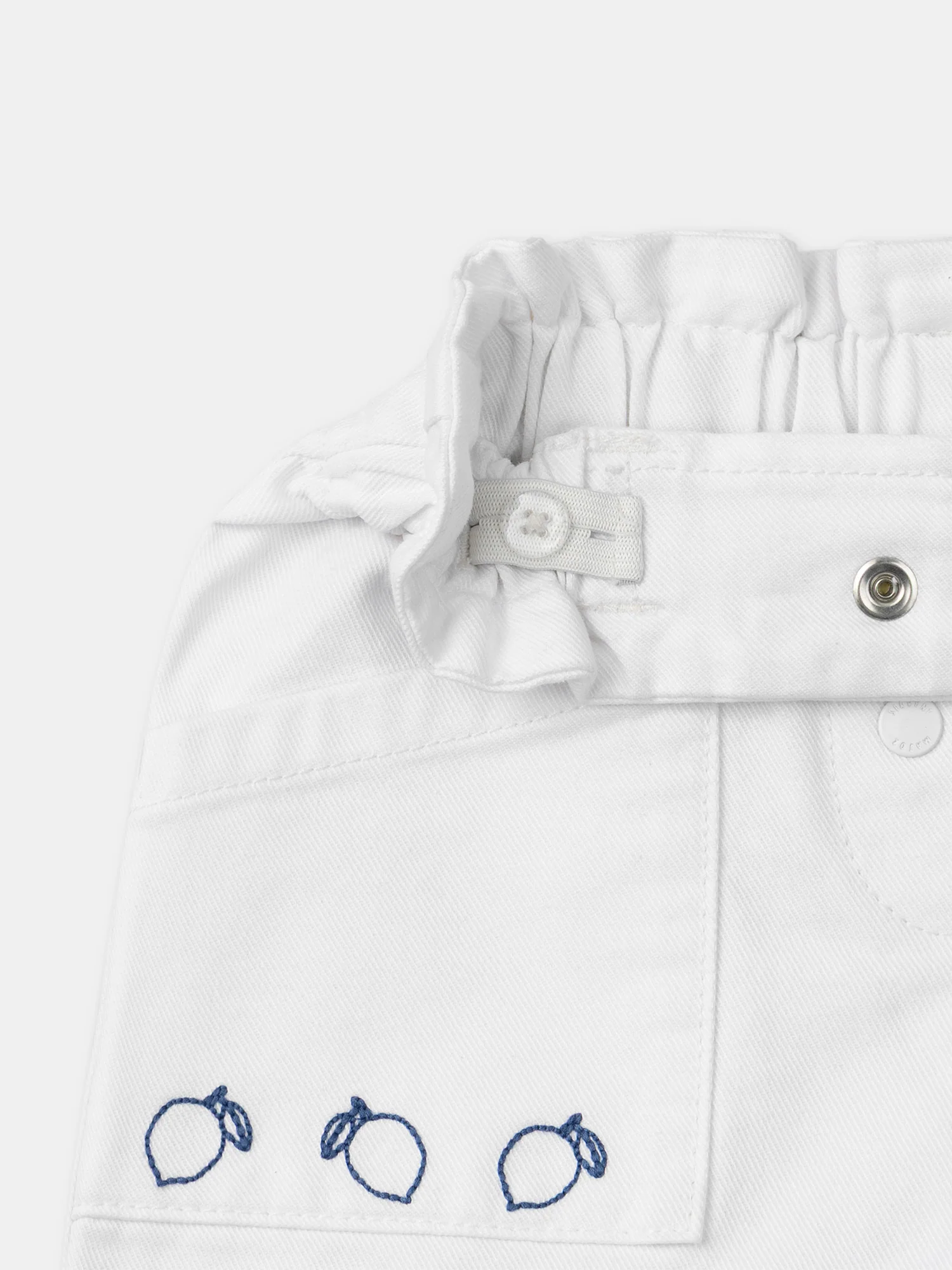 Short en jean blanc taille haute Fille - Image 6