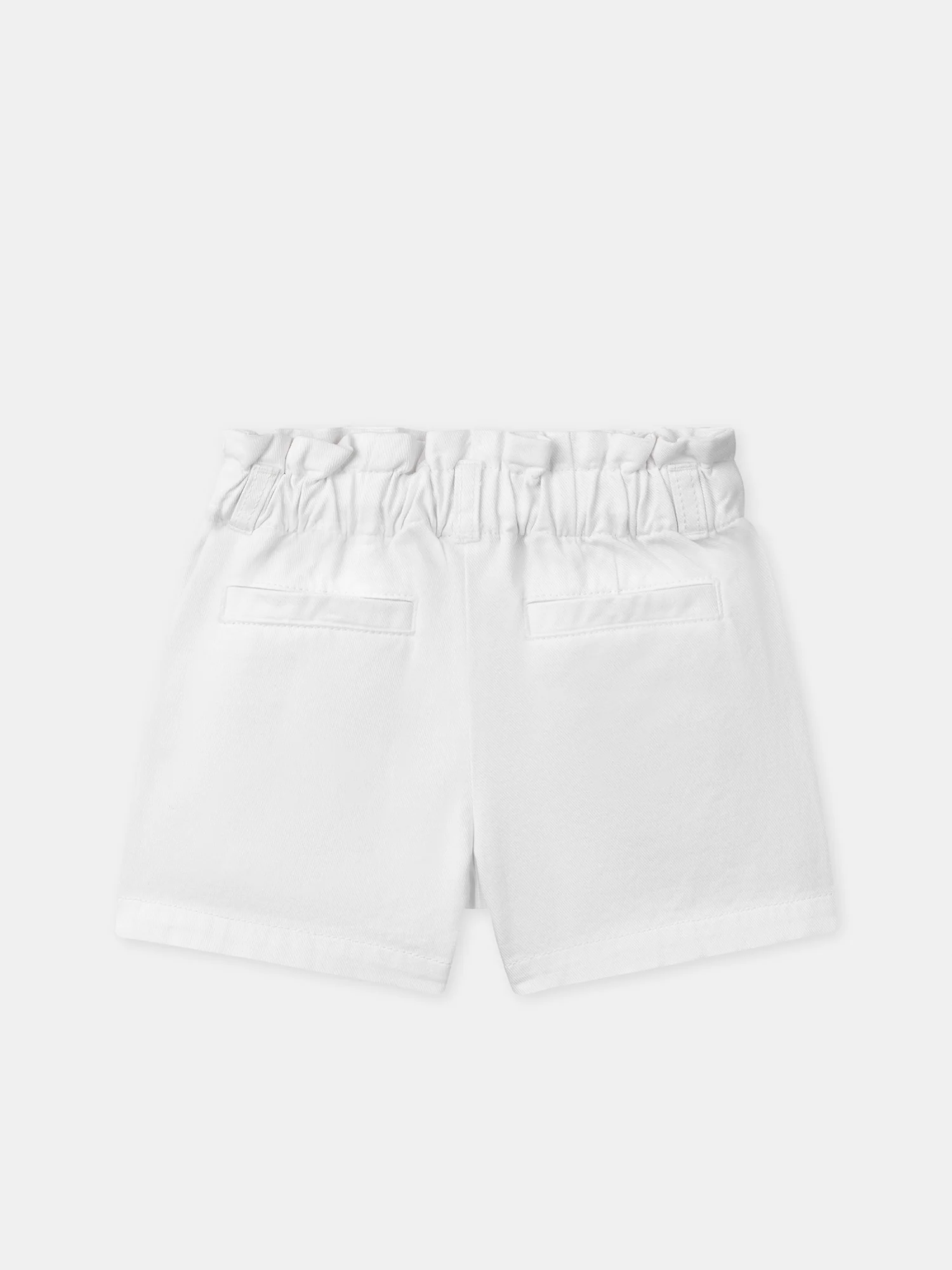 Short en jean blanc taille haute Fille - Image 7