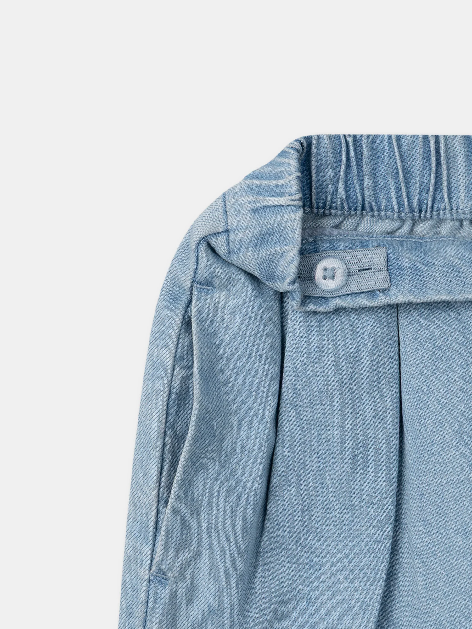 Short évasé en denim à broderies citrons Fille - Image 6