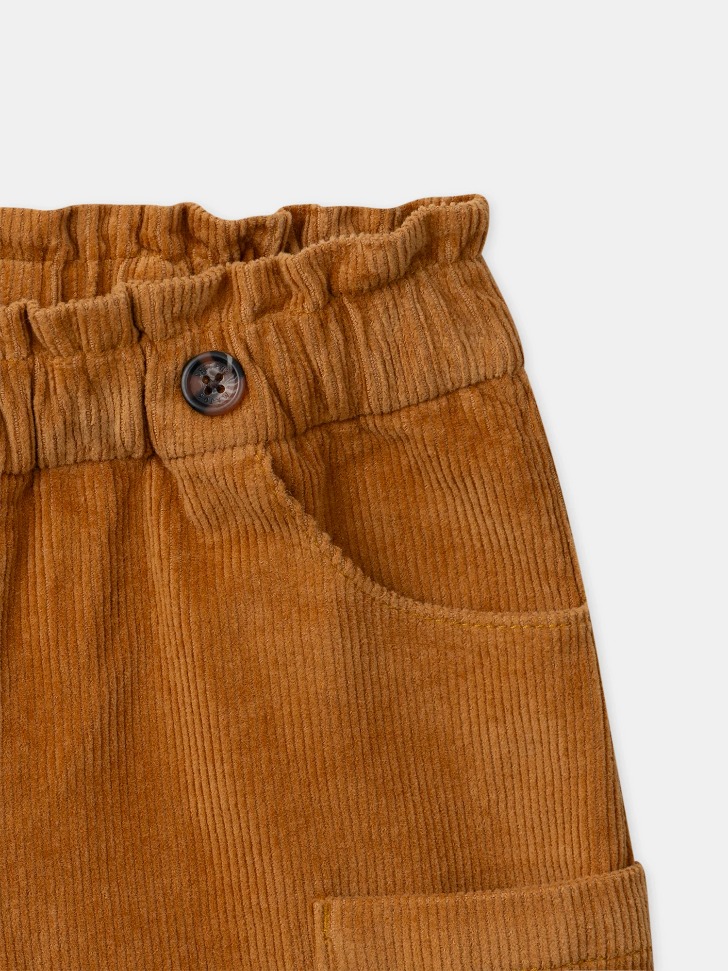 Short marron en velours Fille - Image 5