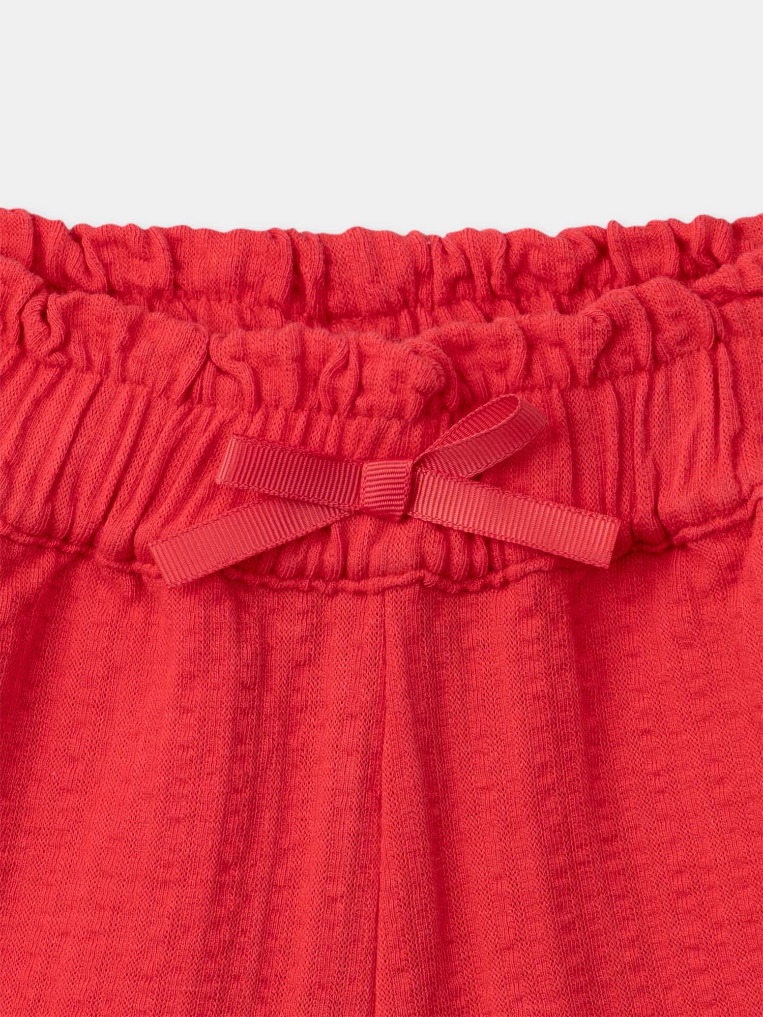 Short rouge à broderie cerise Fille - Image 5