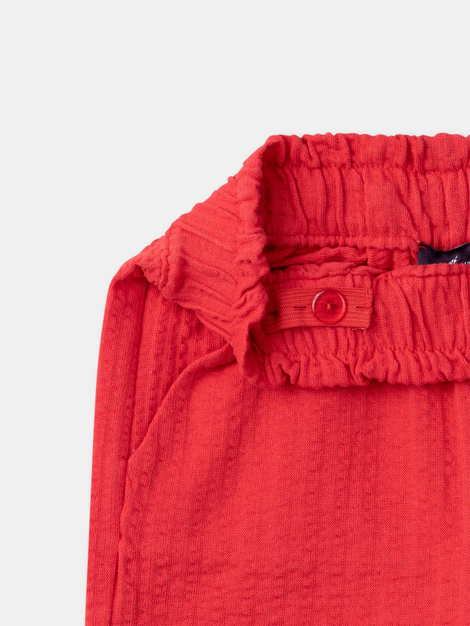 Short rouge à broderie cerise Fille - Image 7