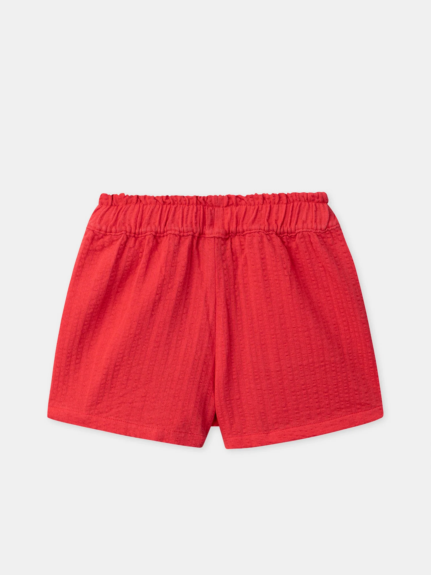 Short rouge à broderie cerise Fille - Image 8