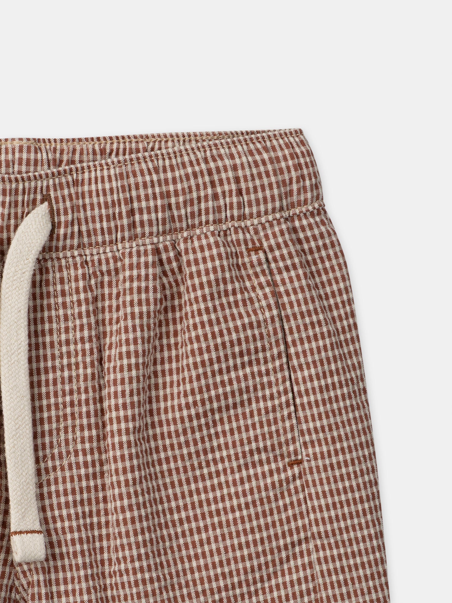 Short vichy marron Garçon - Image 4