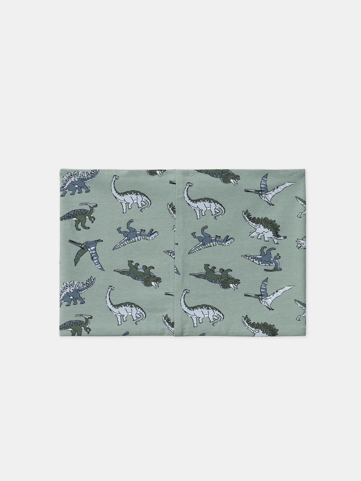 Snood jersey vert sauge imprimé dinosaures - Image 3