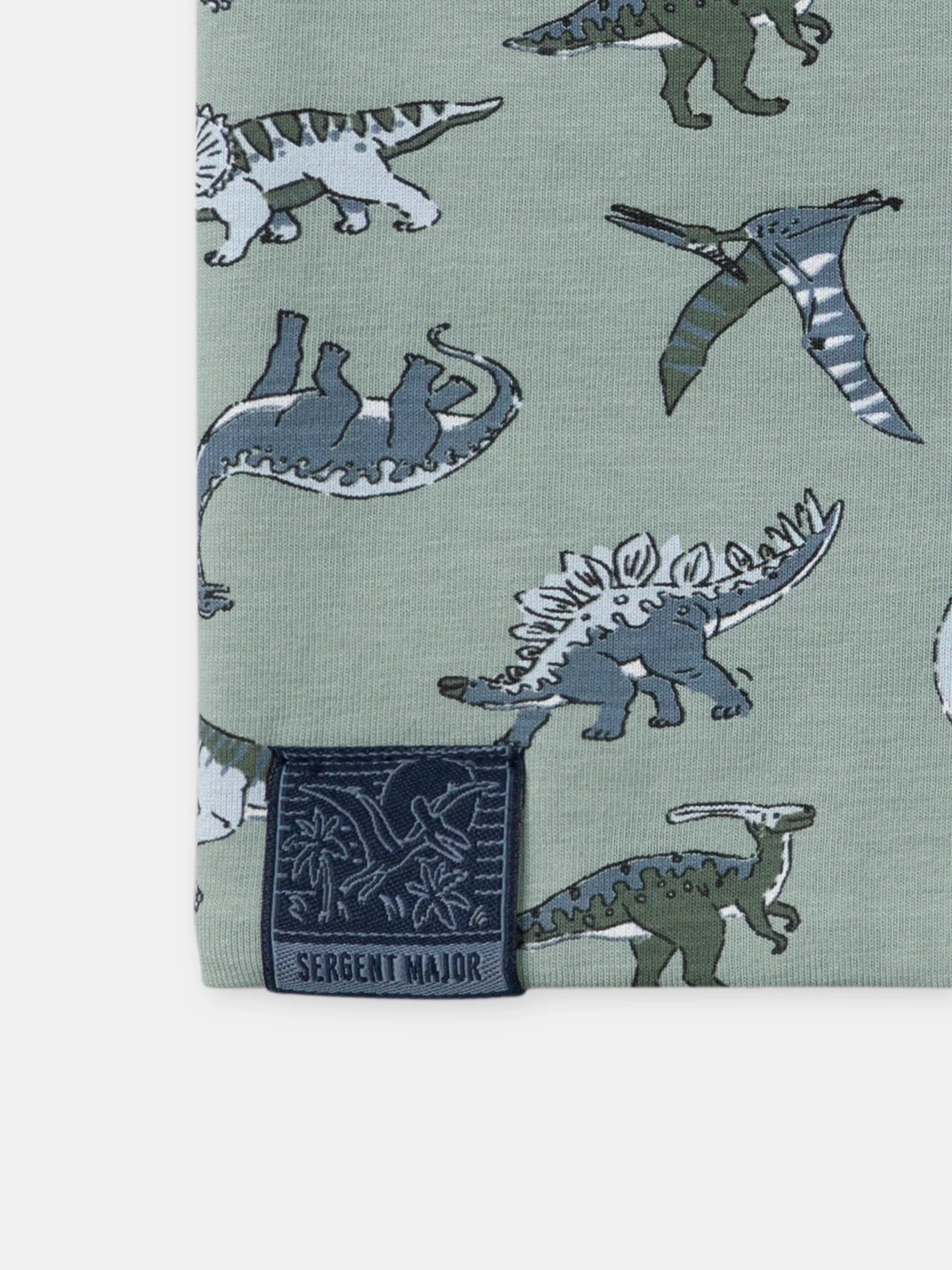 Snood jersey vert sauge imprimé dinosaures - Image 4