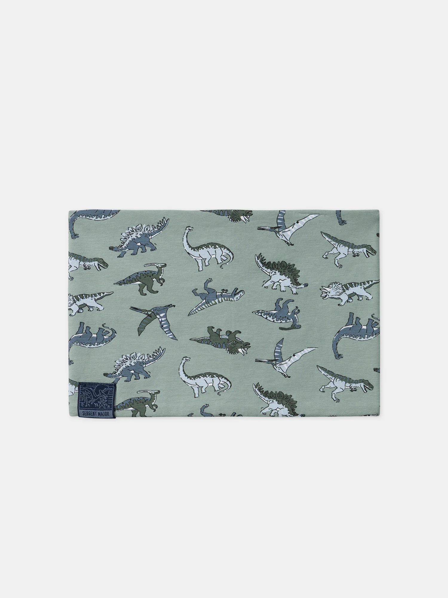 Snood jersey vert sauge imprimé dinosaures - Image 5