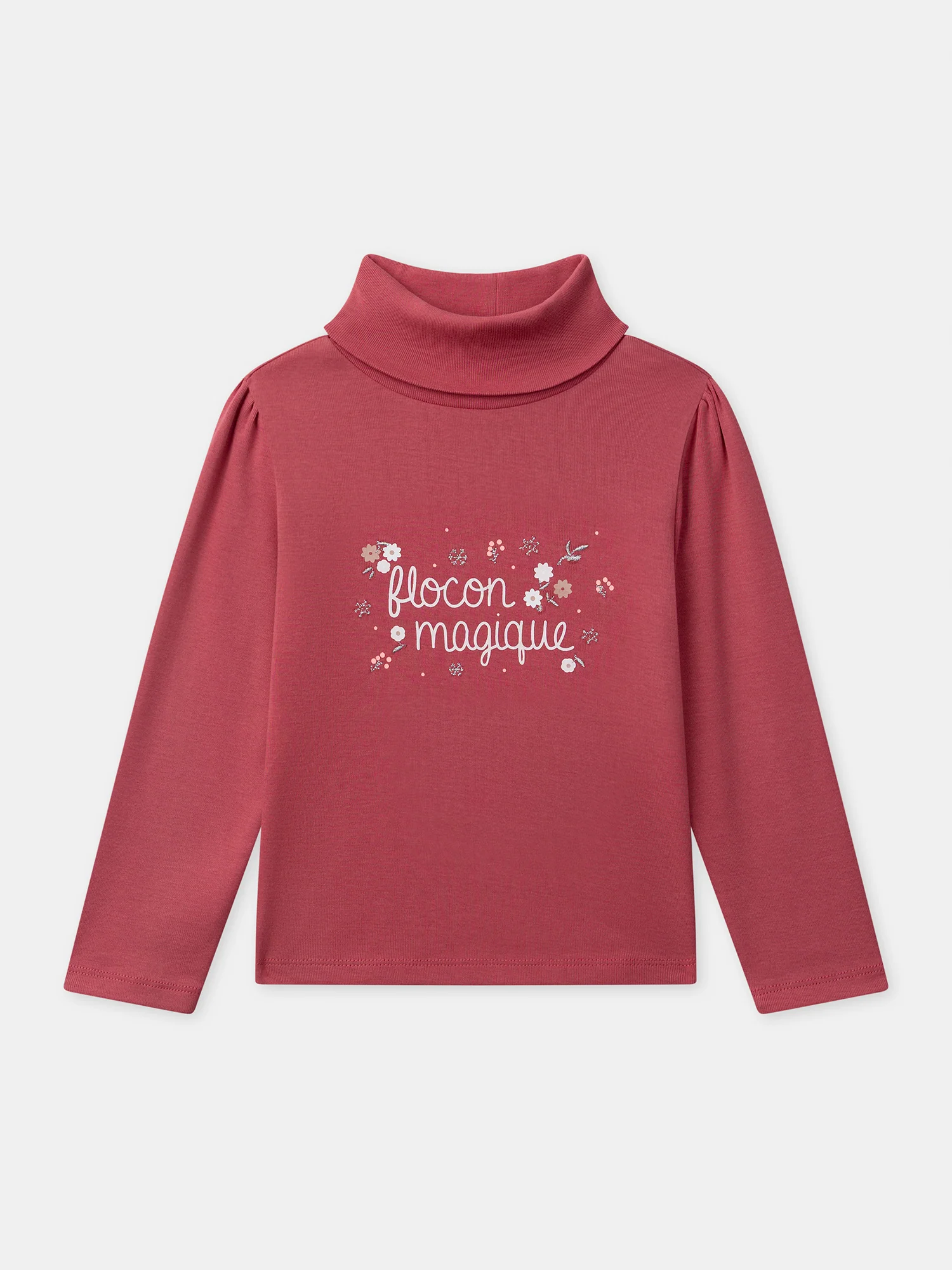 Sous Pull à col roulé rose Fille