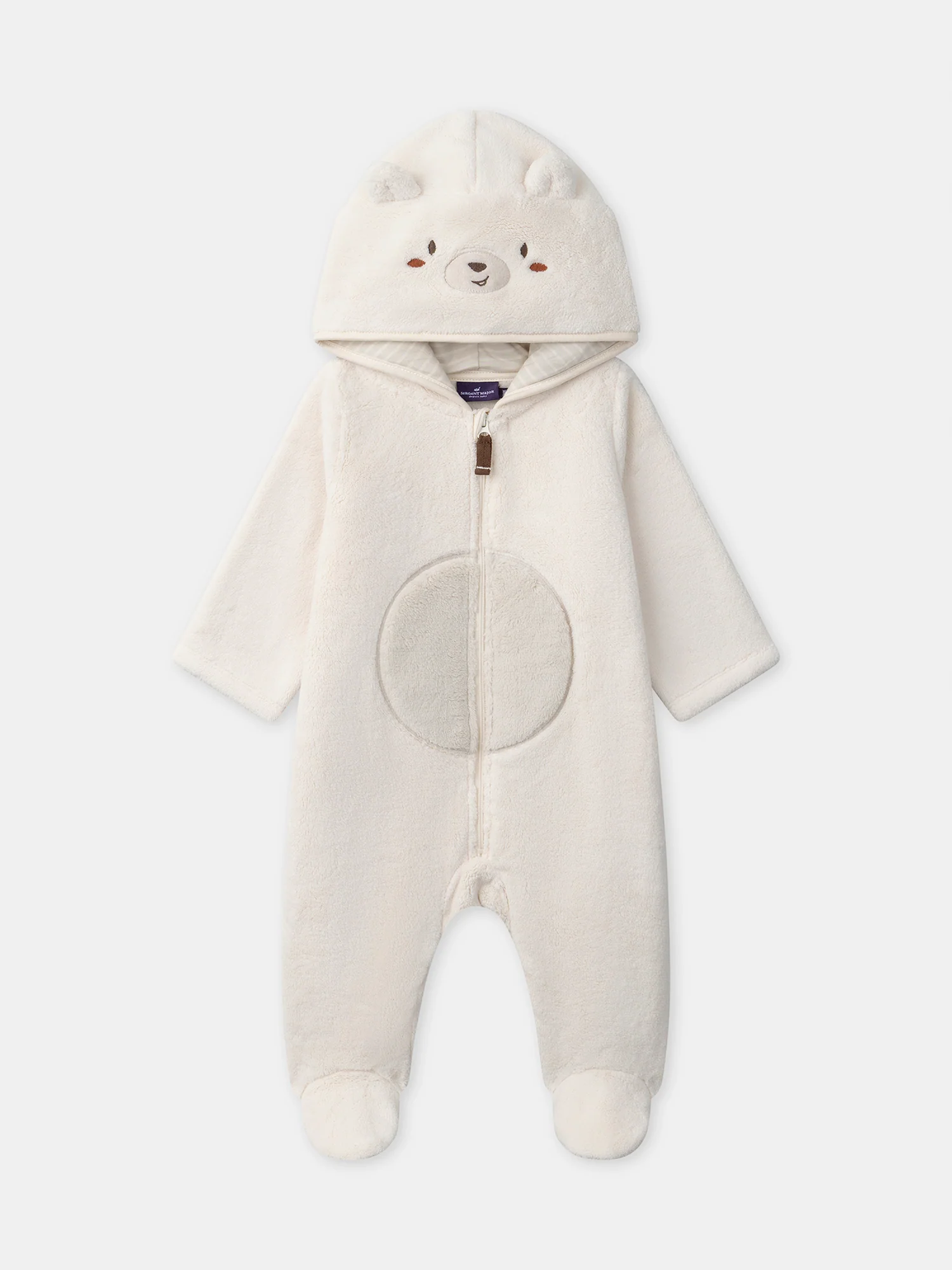 Combinaison écru à capuche ours Bébé Garçon
