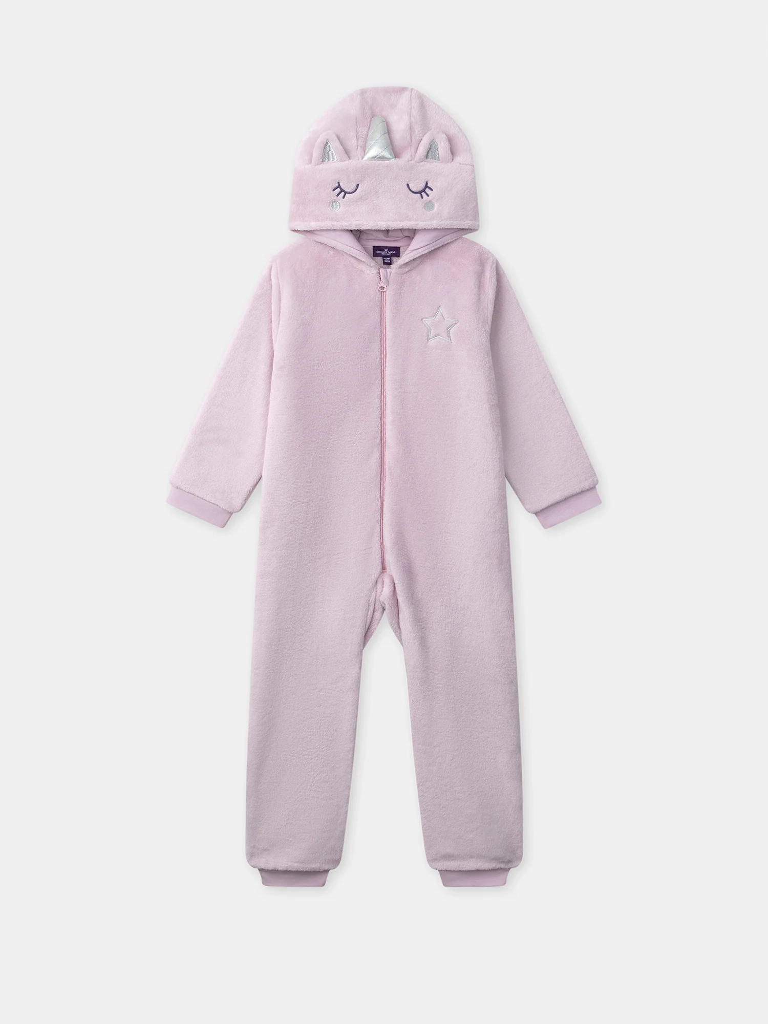 Combinaison pyjama rose à capuche licorne Fille