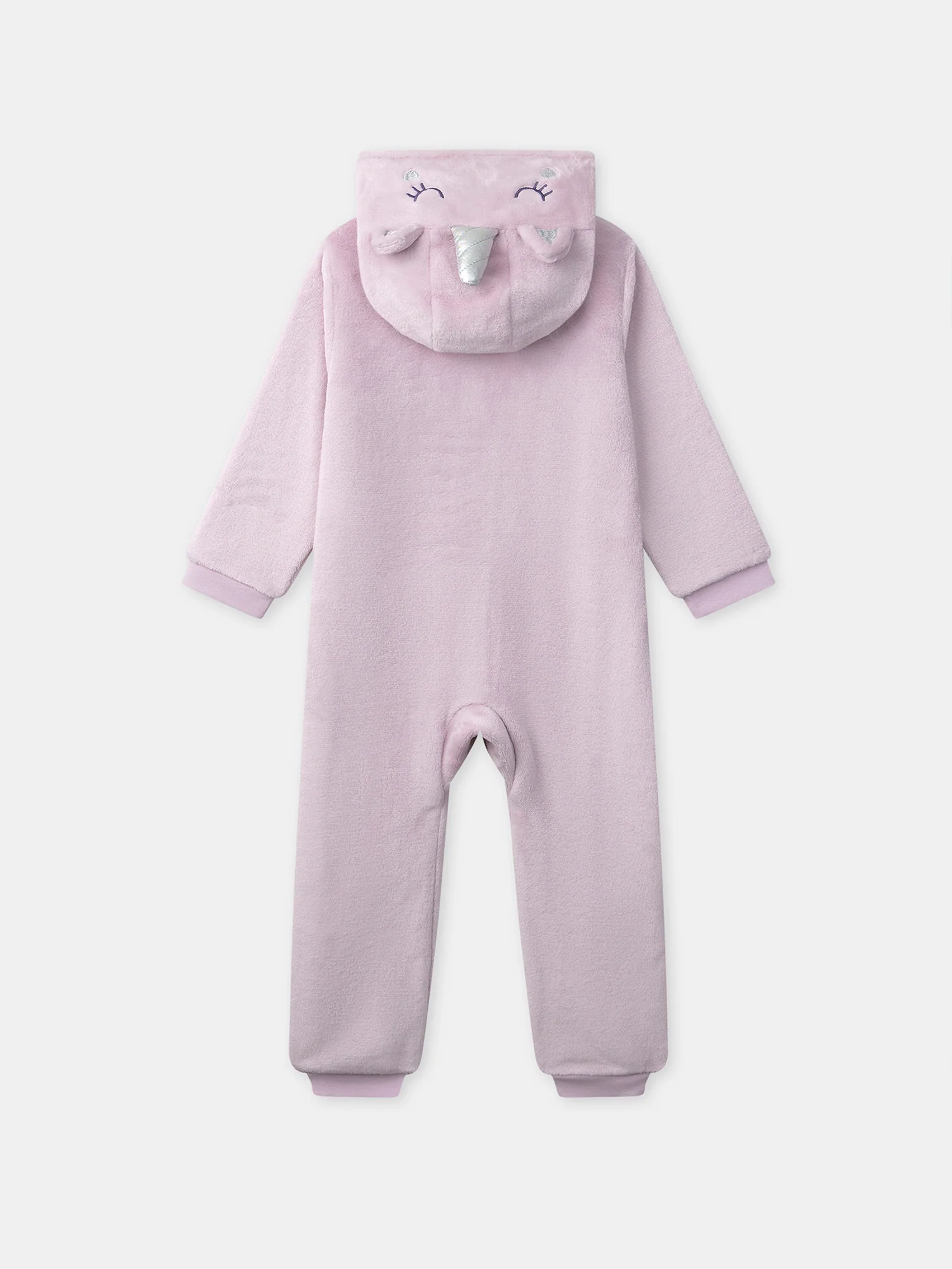 Combinaison pyjama rose à capuche licorne Fille - Image 3