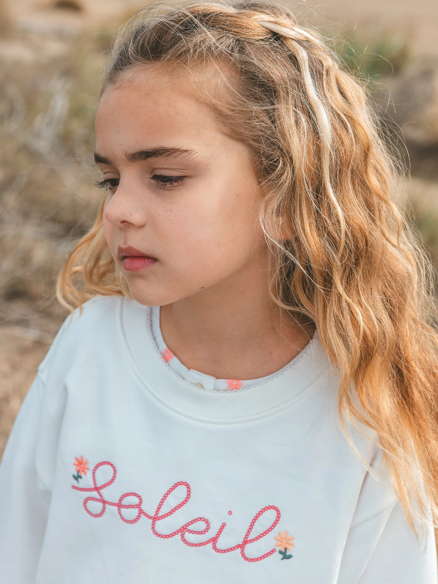 Sweat écru Fille - Image 3