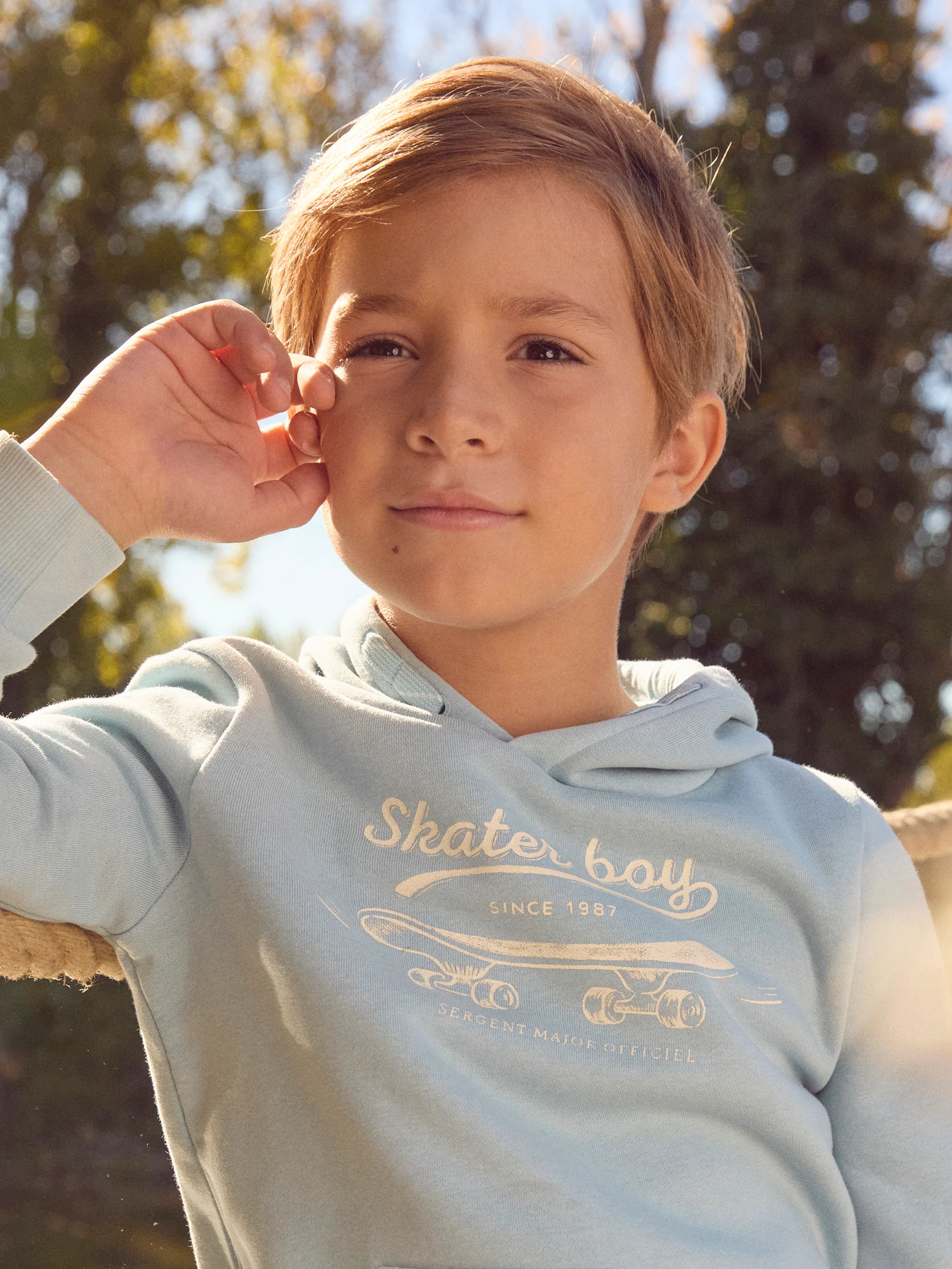 Sweat à capuche bleu Garçon - Image 3
