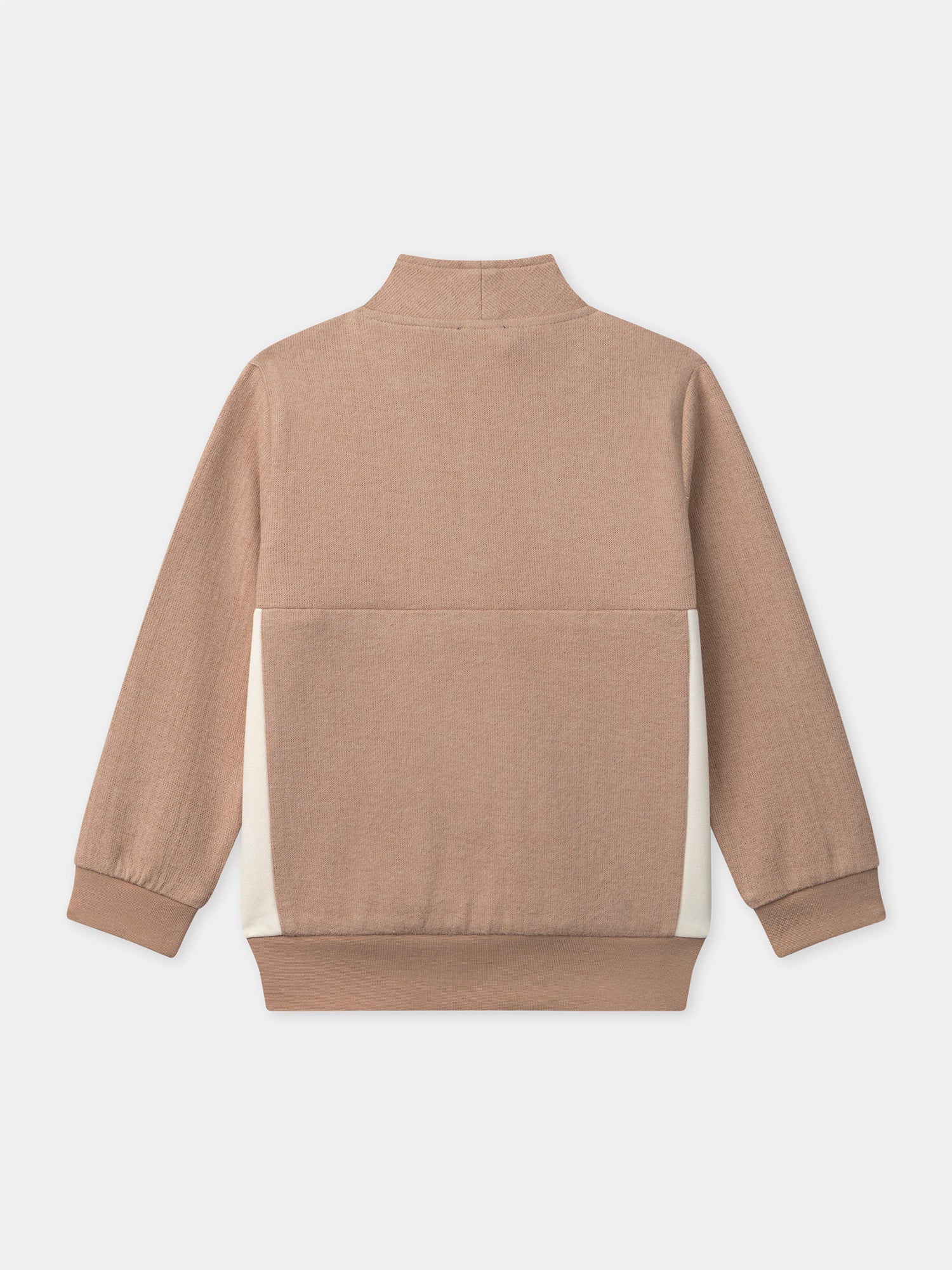 Sweat marron demi-zip Garçon - Image 3