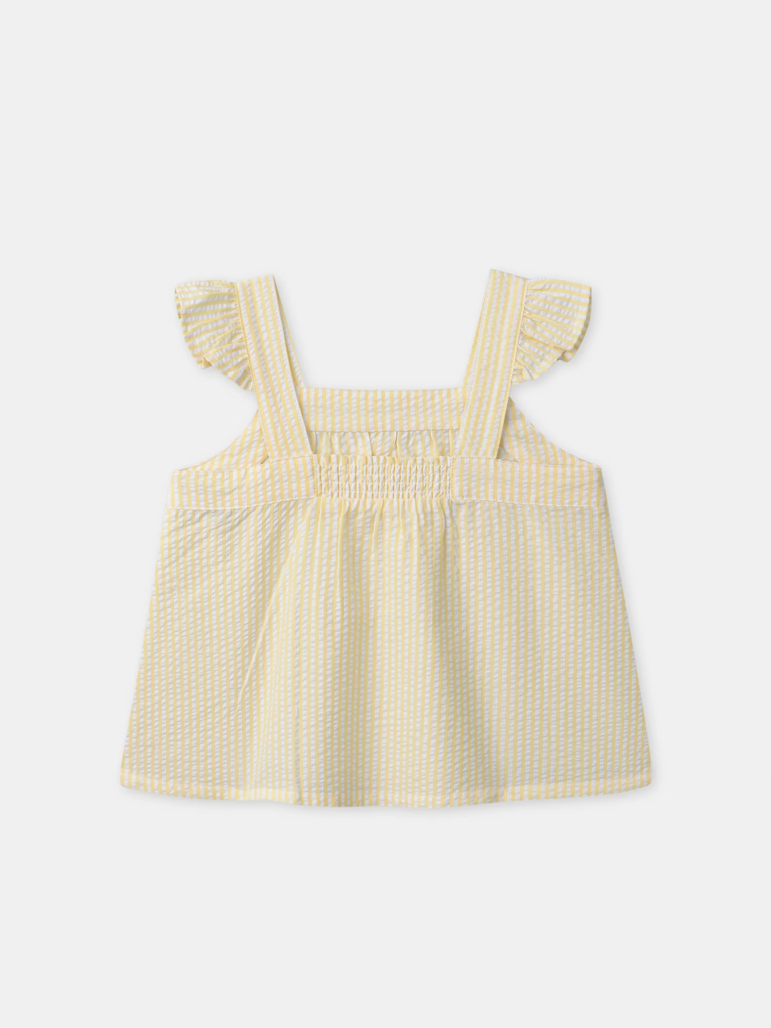 T-shirt à bretelles et rayures jaunes Fille - Image 9