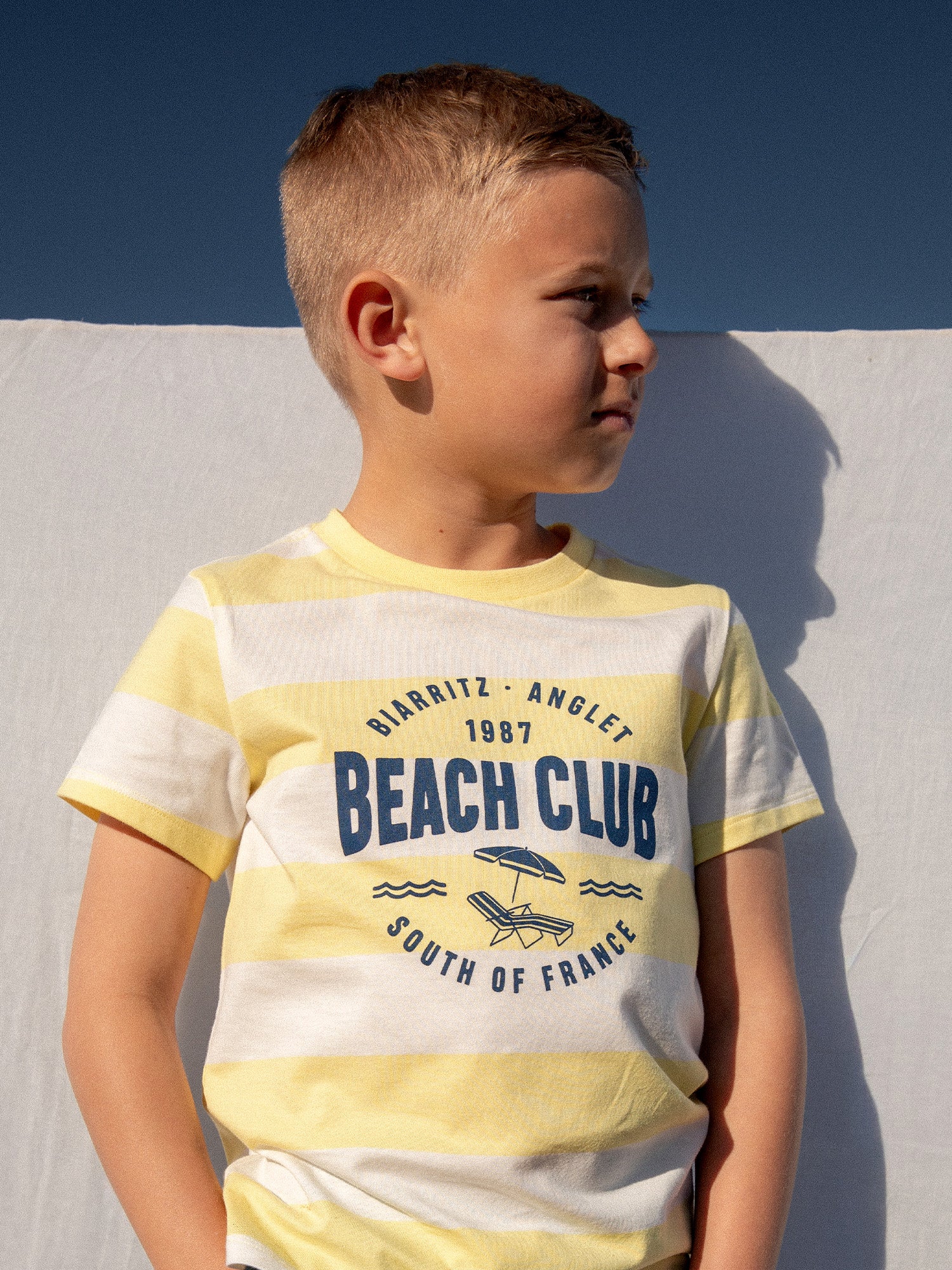 T-shirt à rayures jaune Garçon - Image 3