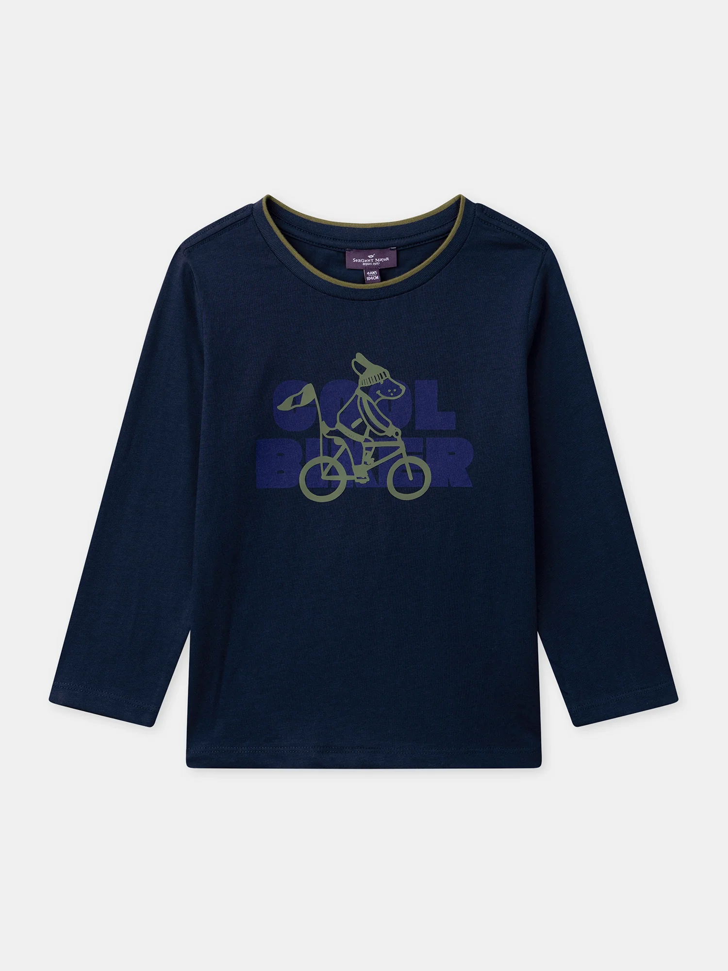 T-shirt bleu foncé imprimé chien Garçon - Image 3