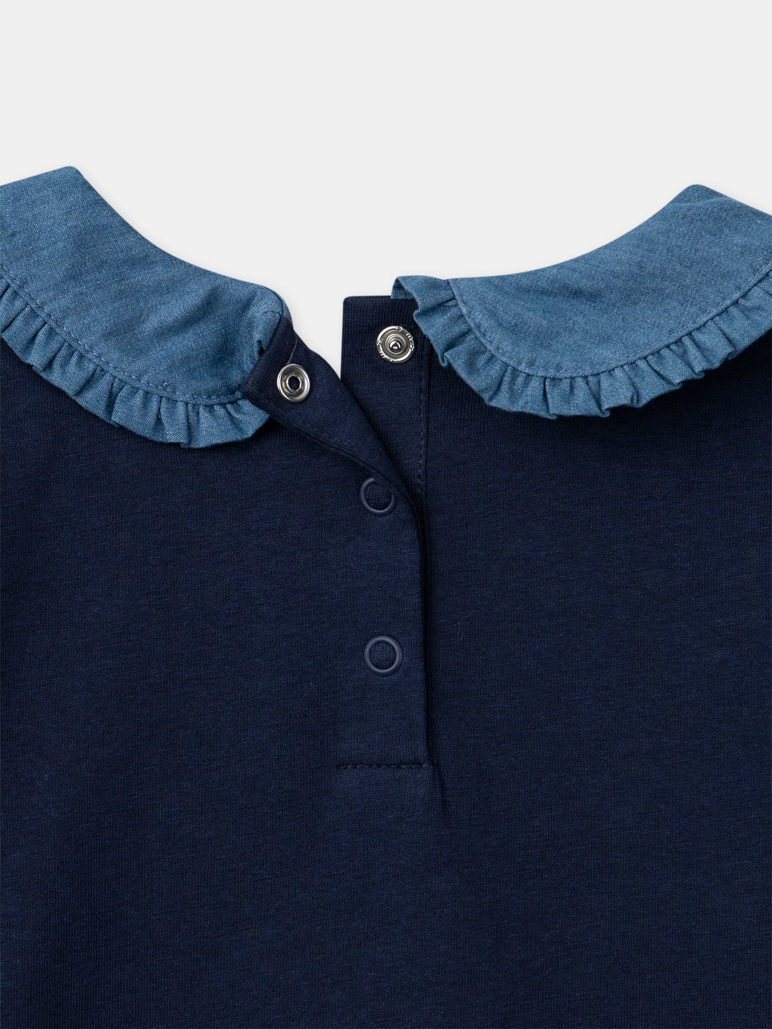 T-shirt bleu marine imprimé chat Fille - Image 4