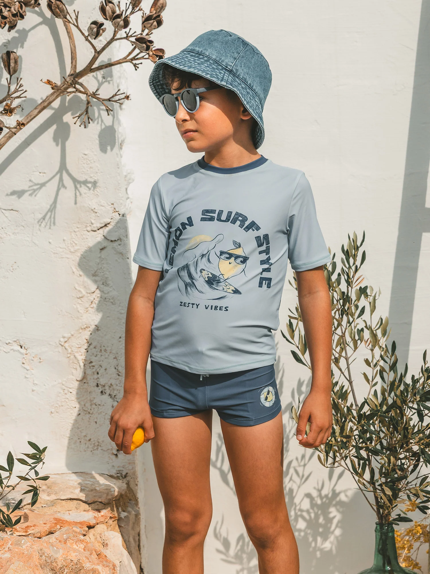 T-shirt de bain bleu ciel UPF 50+ Garçon - Image 2